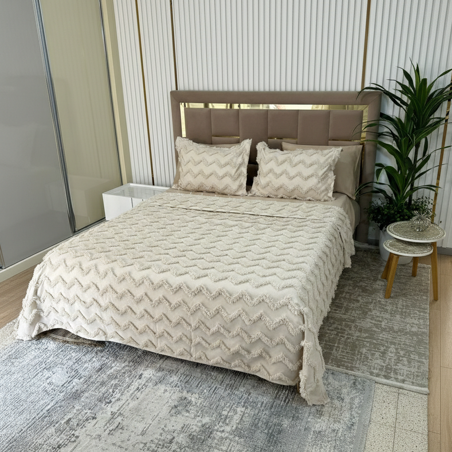 Parure de Lit Kamraya Haut Couture 100% Coton 6 pièces