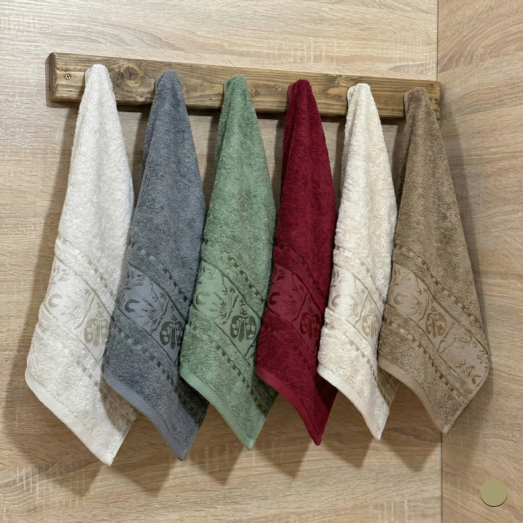 Lot De 6 Serviettes de Bain Bamboo Coton