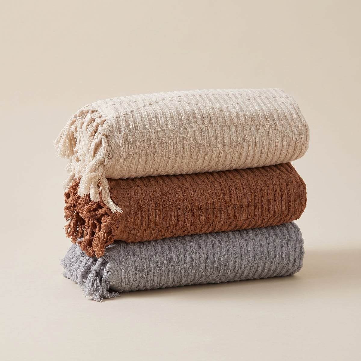 Pack De  3 Draps de Bain 150*90 cm Coton Premium Ultra-Douce