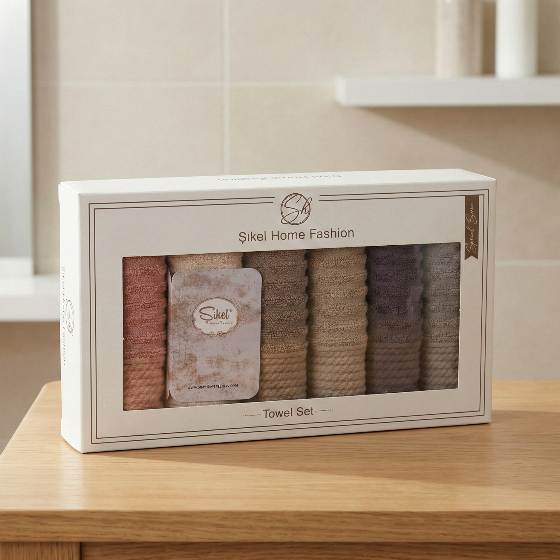 Coffret de 6 serviettes invité ou Intime 100% Coton Ultra douce