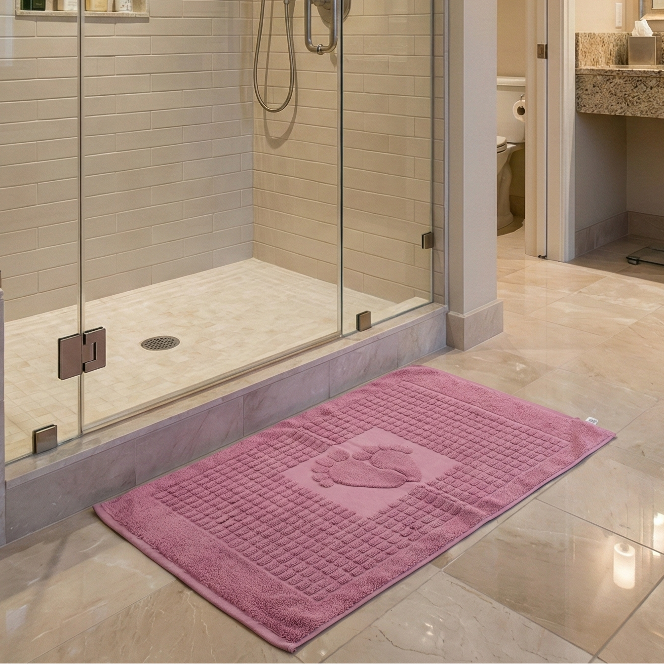 Tapis de pieds 100% coton épaisse 50*70 cm