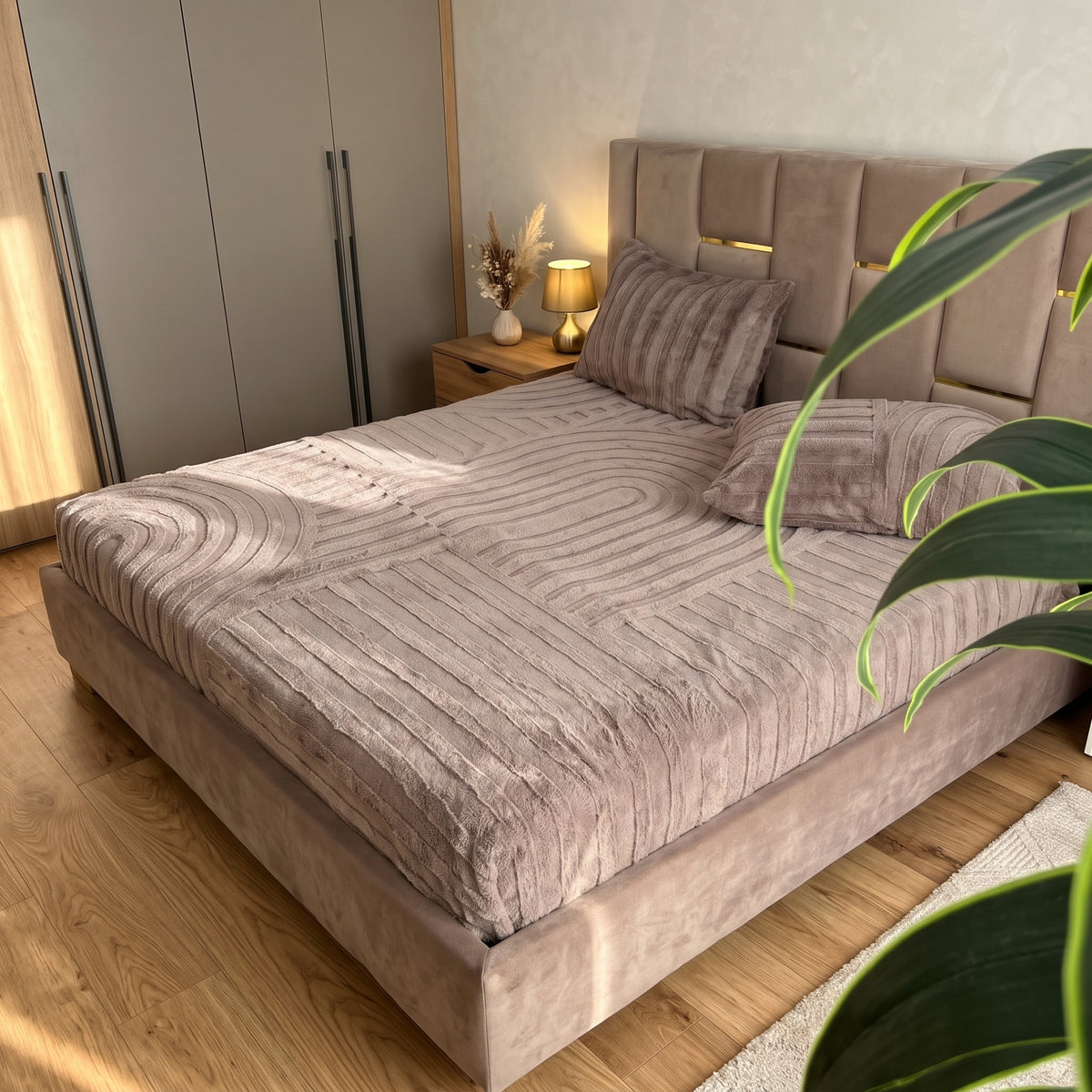 Housse Matelas Forrure lapin Ultra Douce - Design Moderne  - Mocha