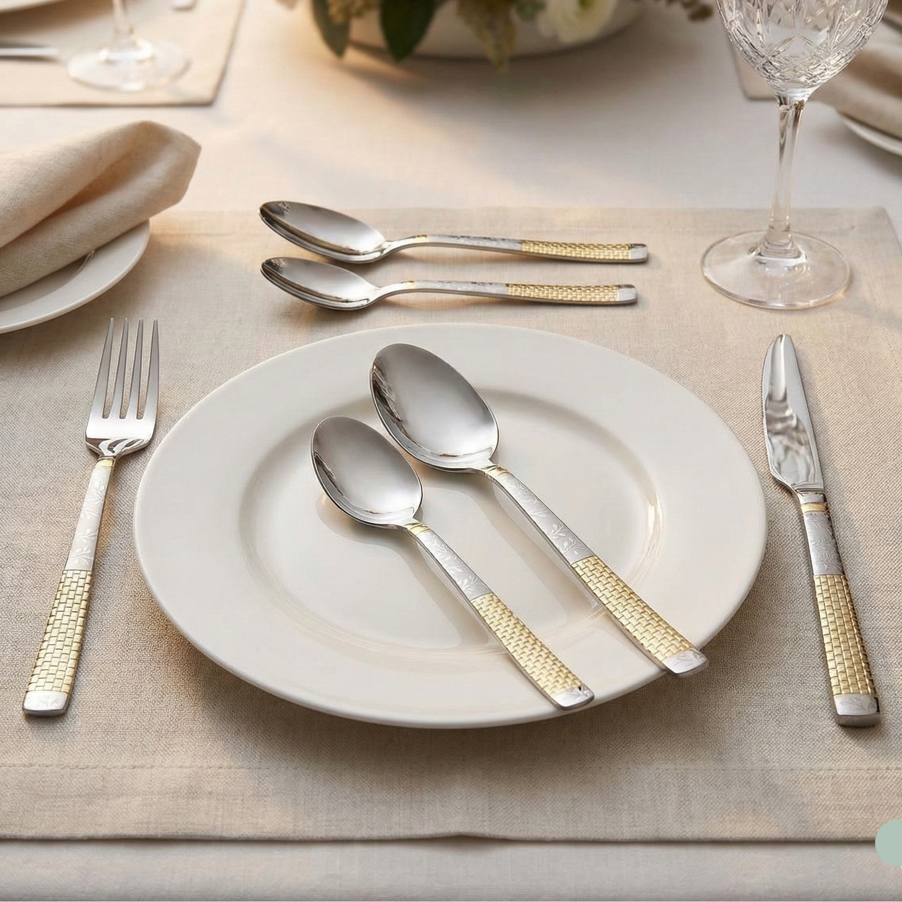 Coffret de Couverts en Acier Inoxydable 24 Pièces