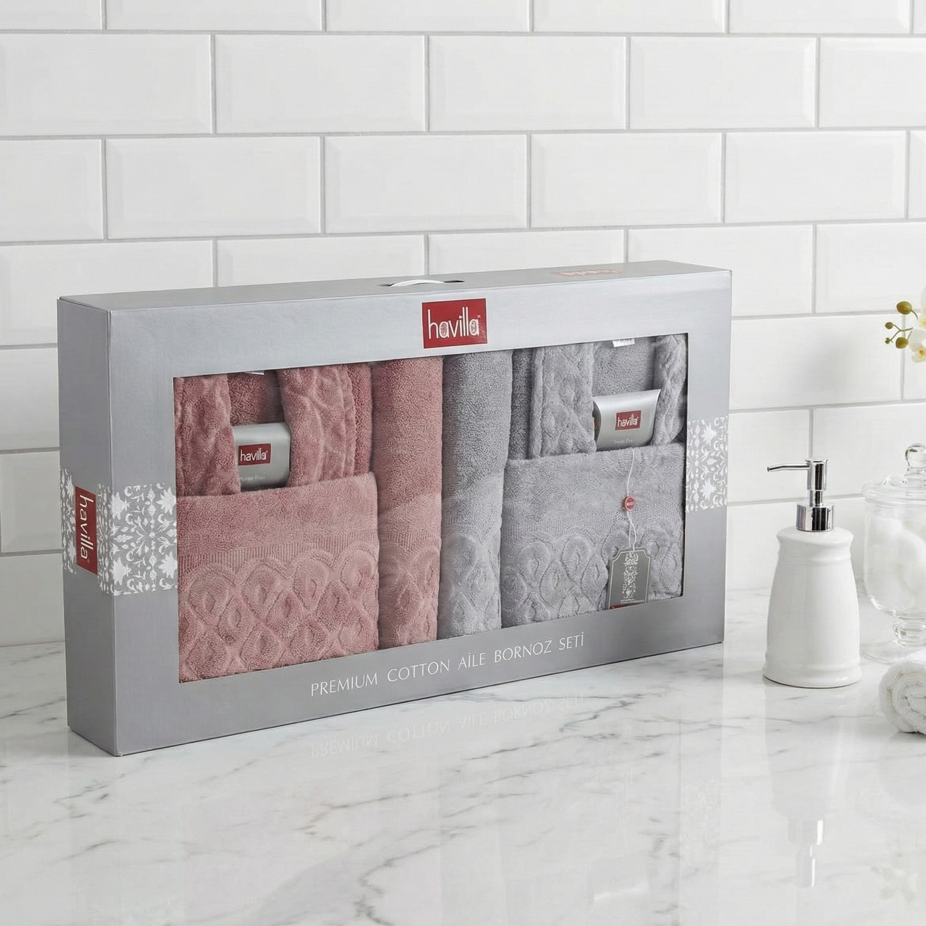 Ensemble Sortie de Bain 6 pièces 100% Coton