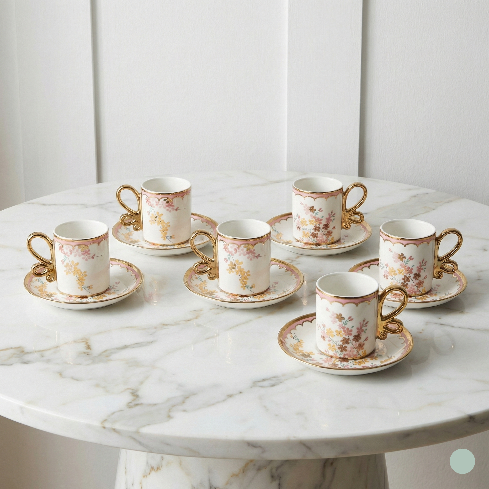 Service à Café en Porcelaine 12 Pièces