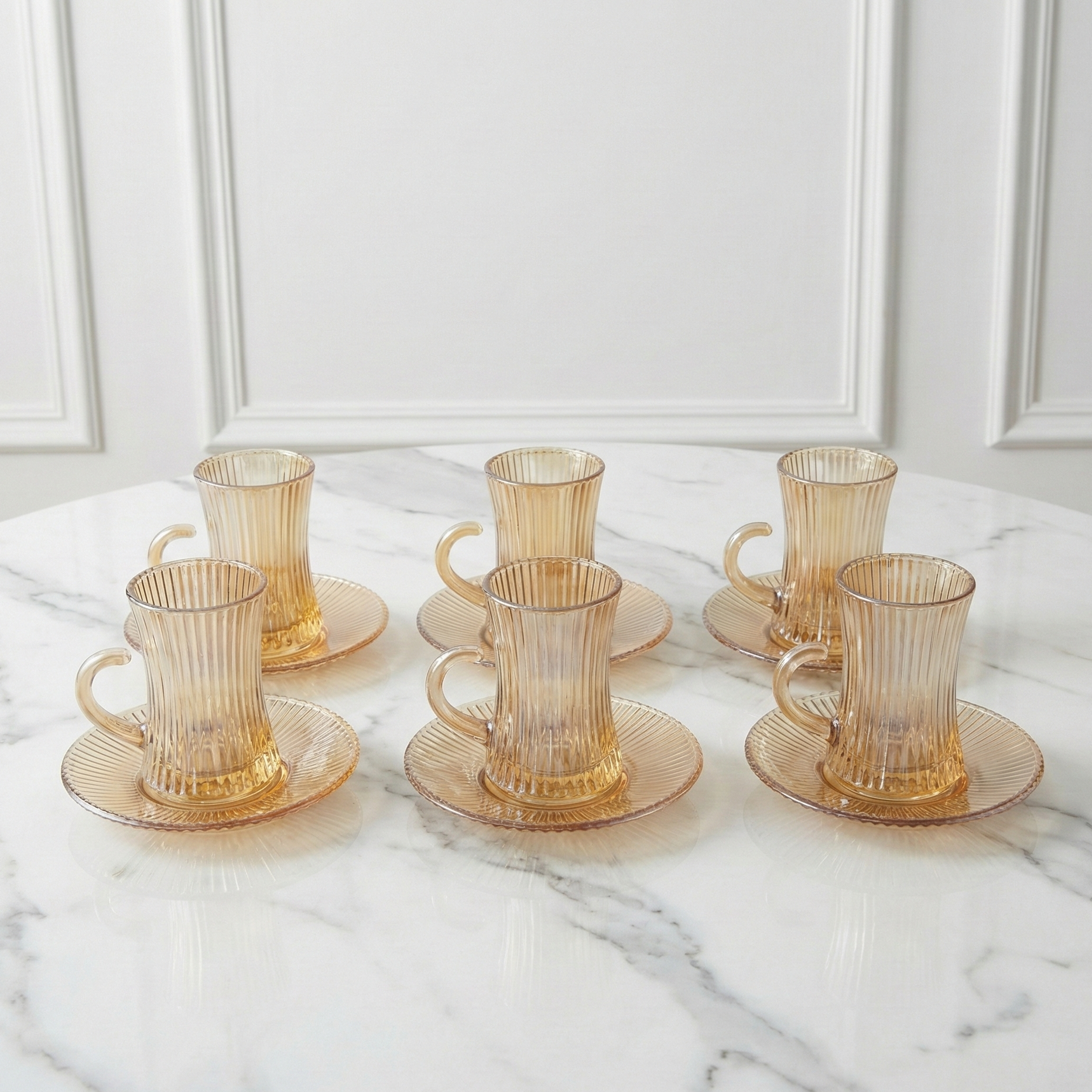 SERVICE À THÉ EN VERRE 12 PIÈCES