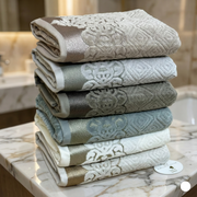 Pack 6 Serviettes de Bain Haut Gamme 50*90 cm Coton Pupilla Originale