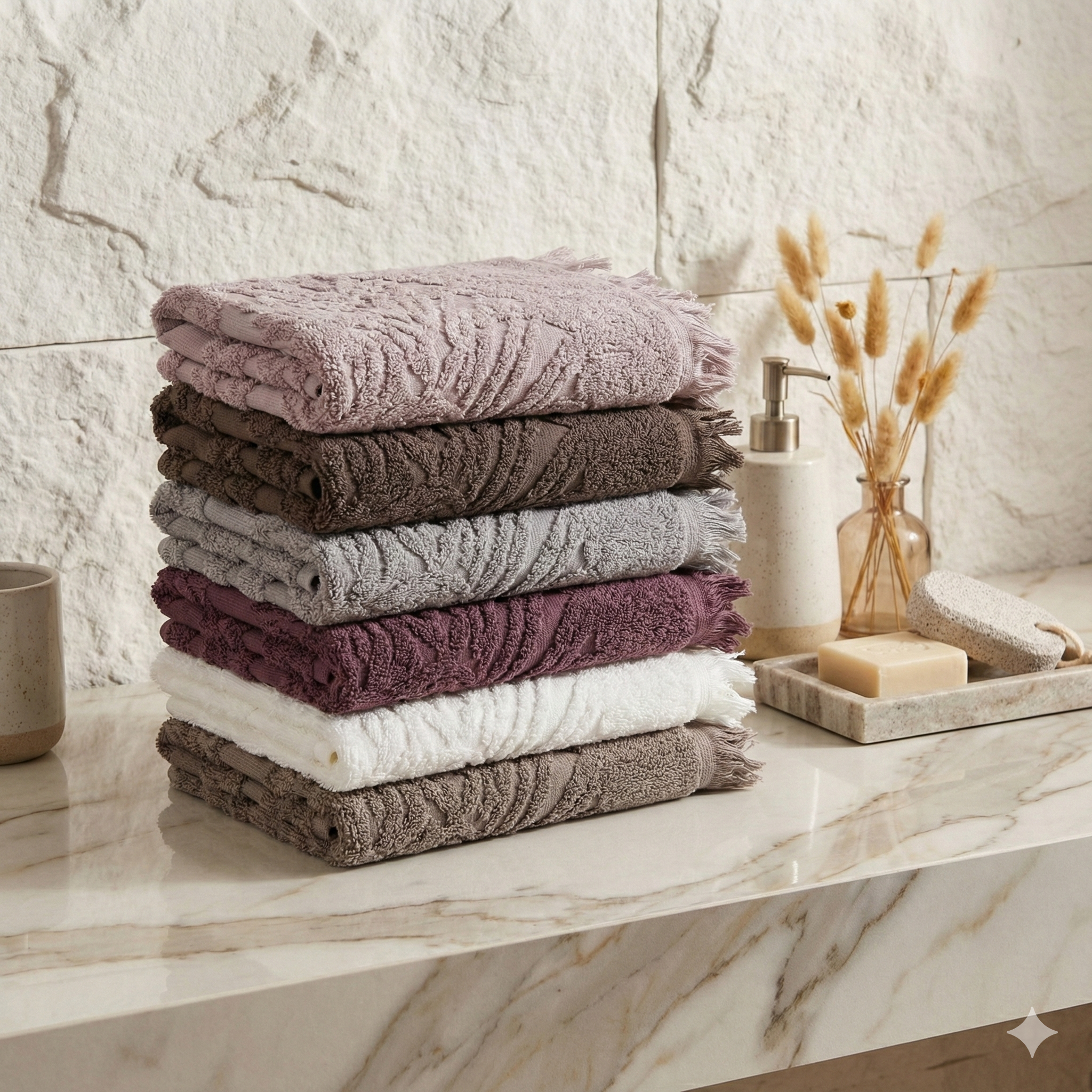 Pack 6 Serviettes de Bain Haut Gamme 50*90 cm de qualité bambou