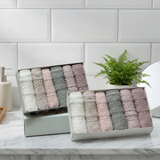 Cofret de 6 serviettes invité 100% Bambou Coton