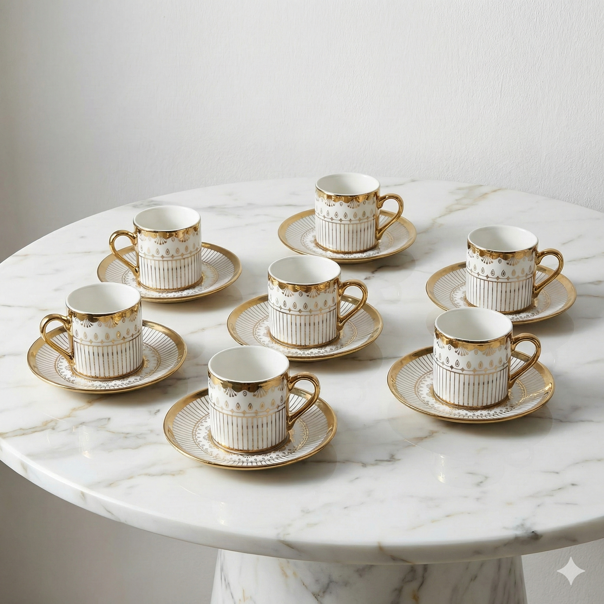 Service à Café en Porcelaine 12 Pièces