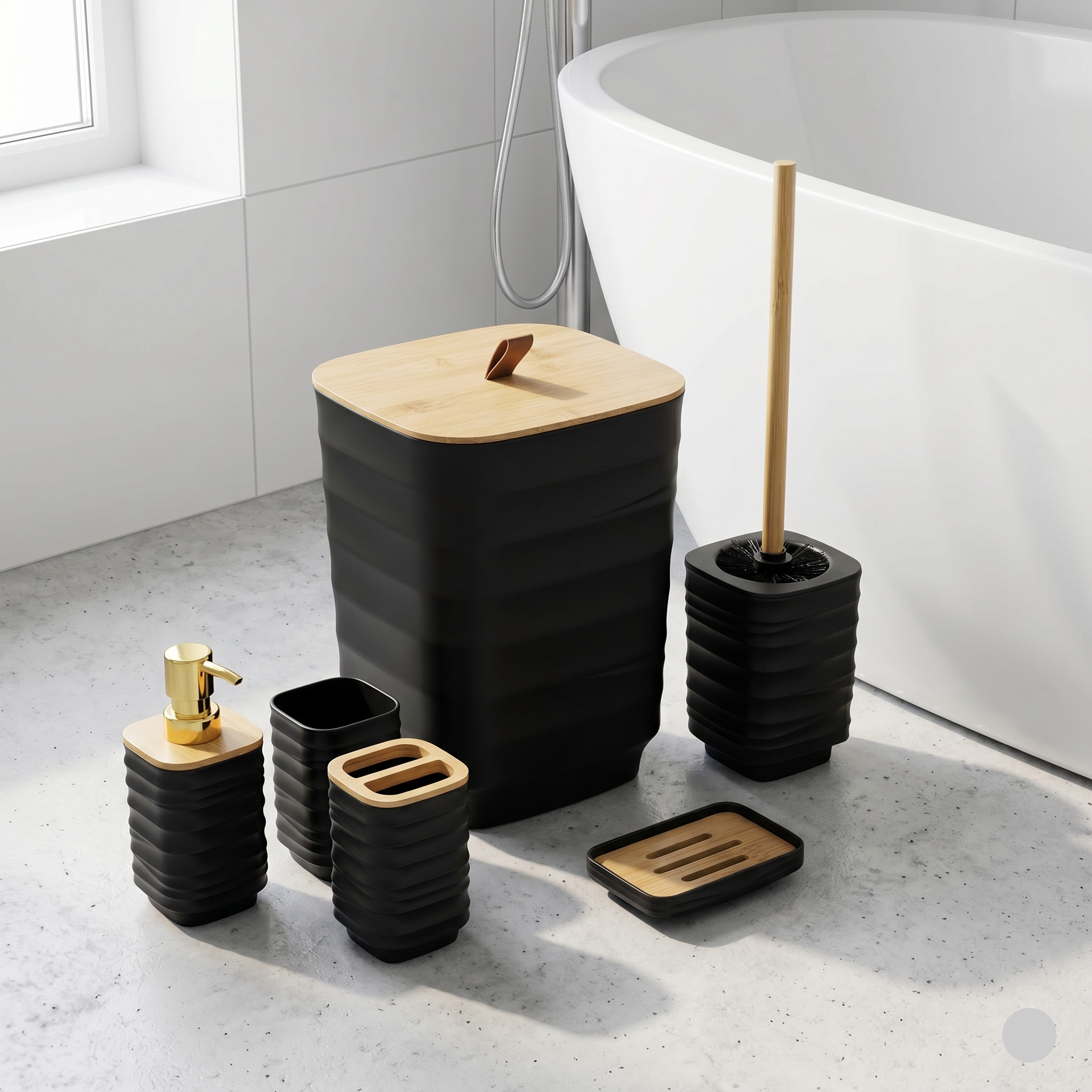 Set d'Accessoires de Salle de Bain 6 en 1 incassable