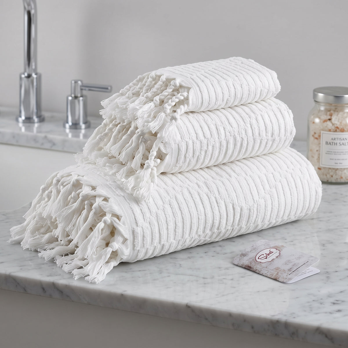 Pack 3 Serviettes de Bain Coton Premium Ultra-Douce