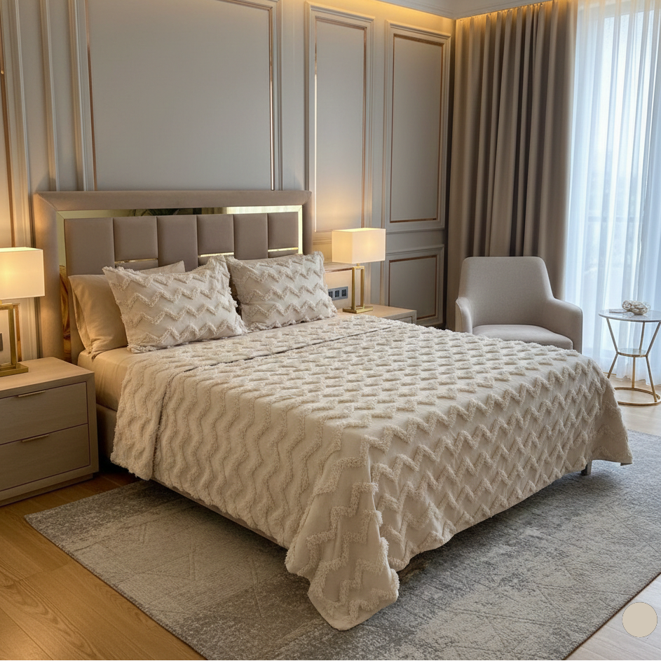 Parure de Lit Kamraya Haut Couture 100% Coton 6 pièces