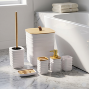 Set d'Accessoires de Salle de Bain 6 en 1 incassable - Blanc