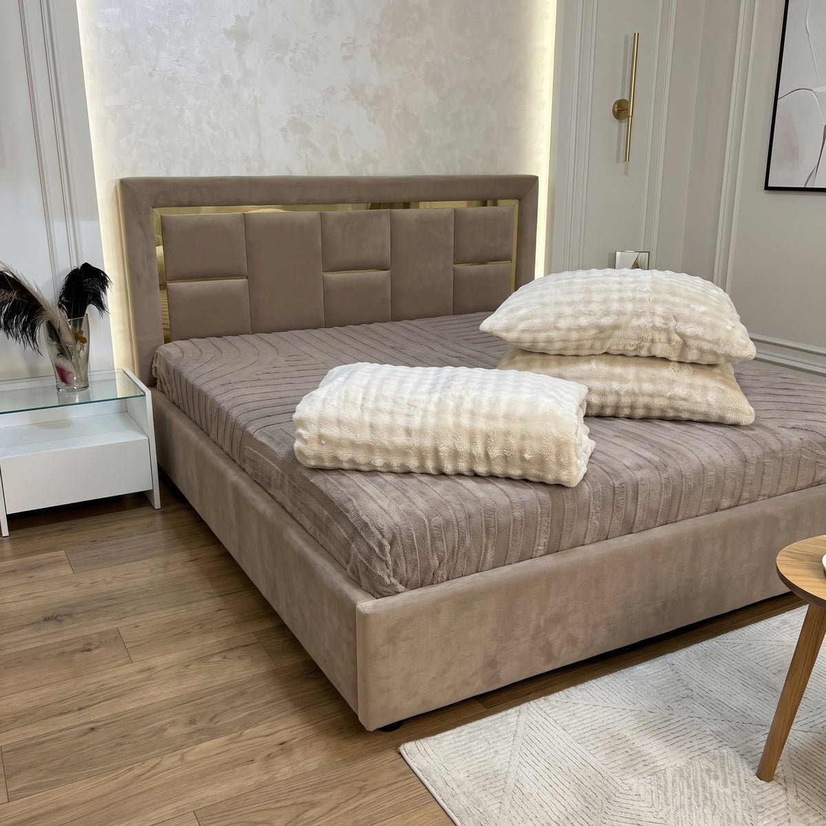 Plaid 2 places 230*250 cm En Polaire Douce Avec 2 taies d'oreillers