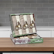 Pack de 6 serviettes de Cuisines 45*65 cm Brodé