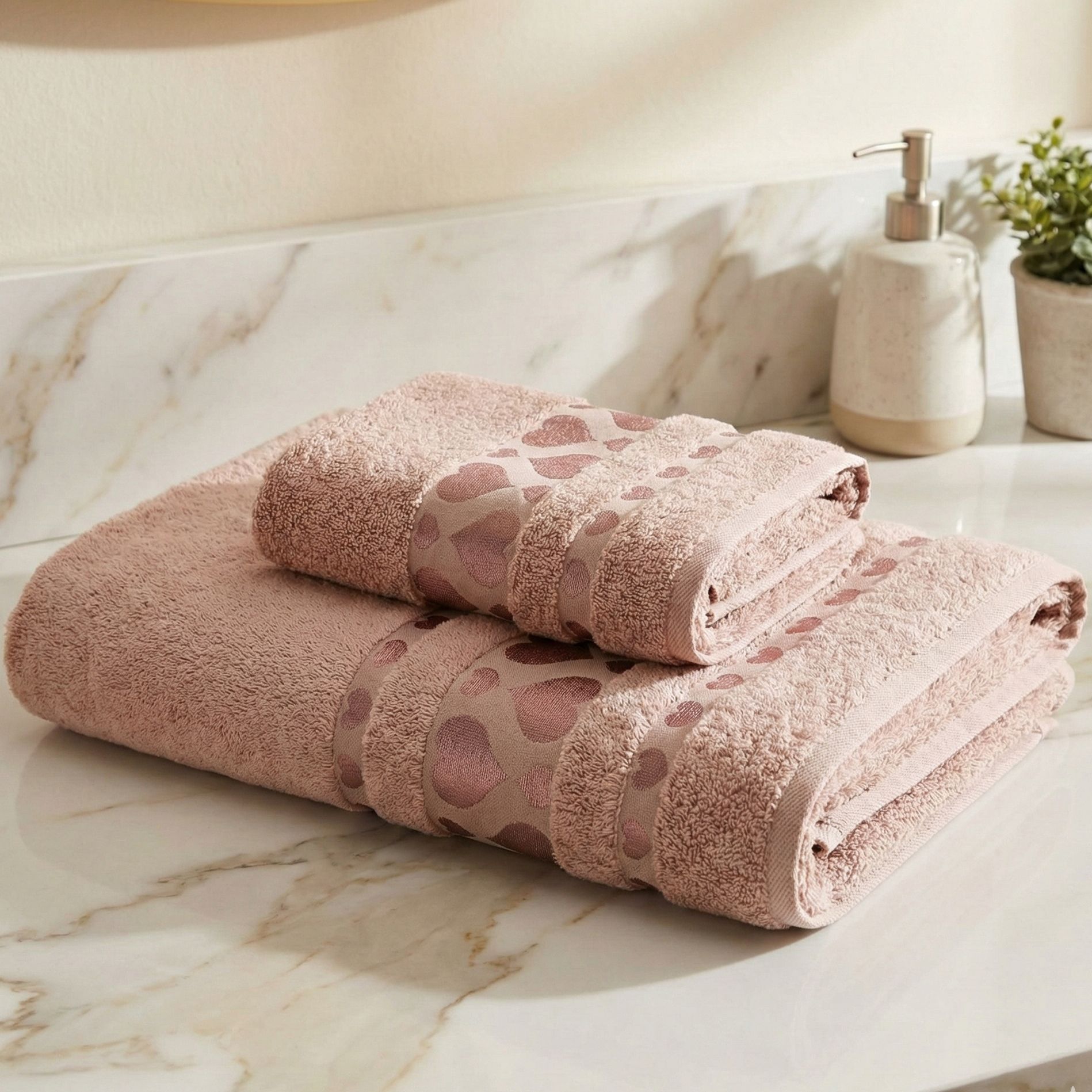 Lot de 2 Draps de Bain en Bambou Tres douce Grand taille 180*100 m et 90*50 cm