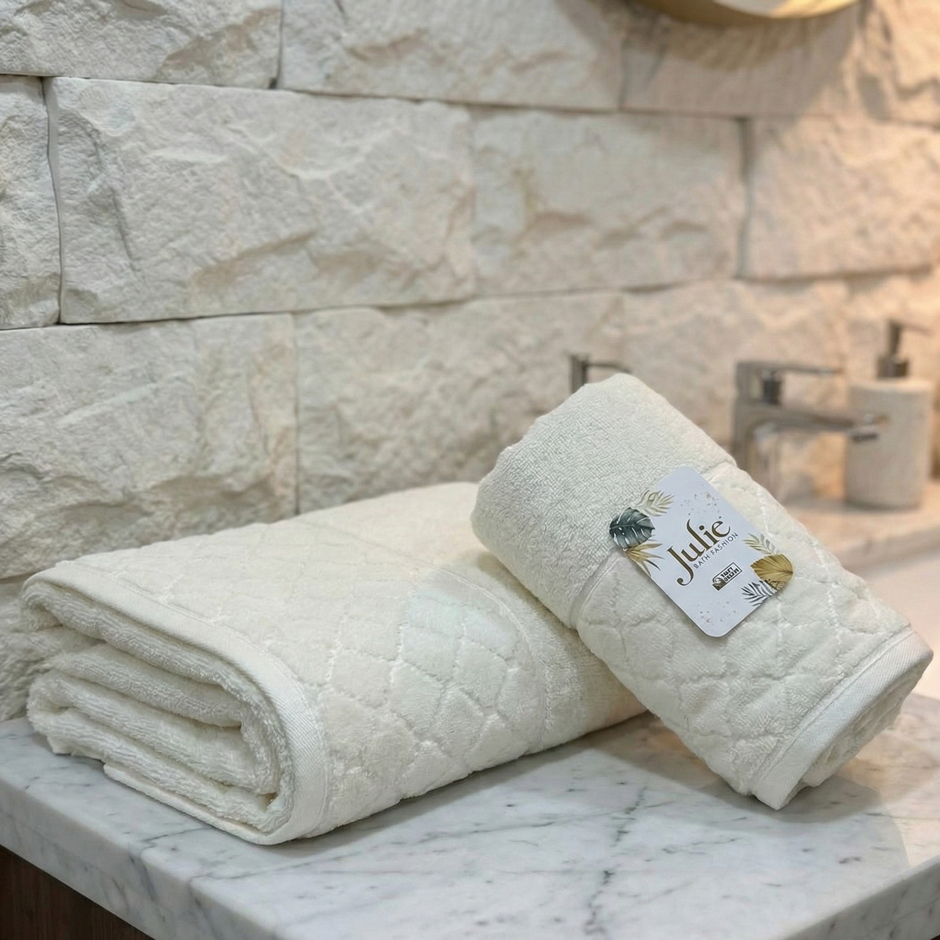 Cofret Drap de Bain Coton 150*90 cm et 90*50 cm