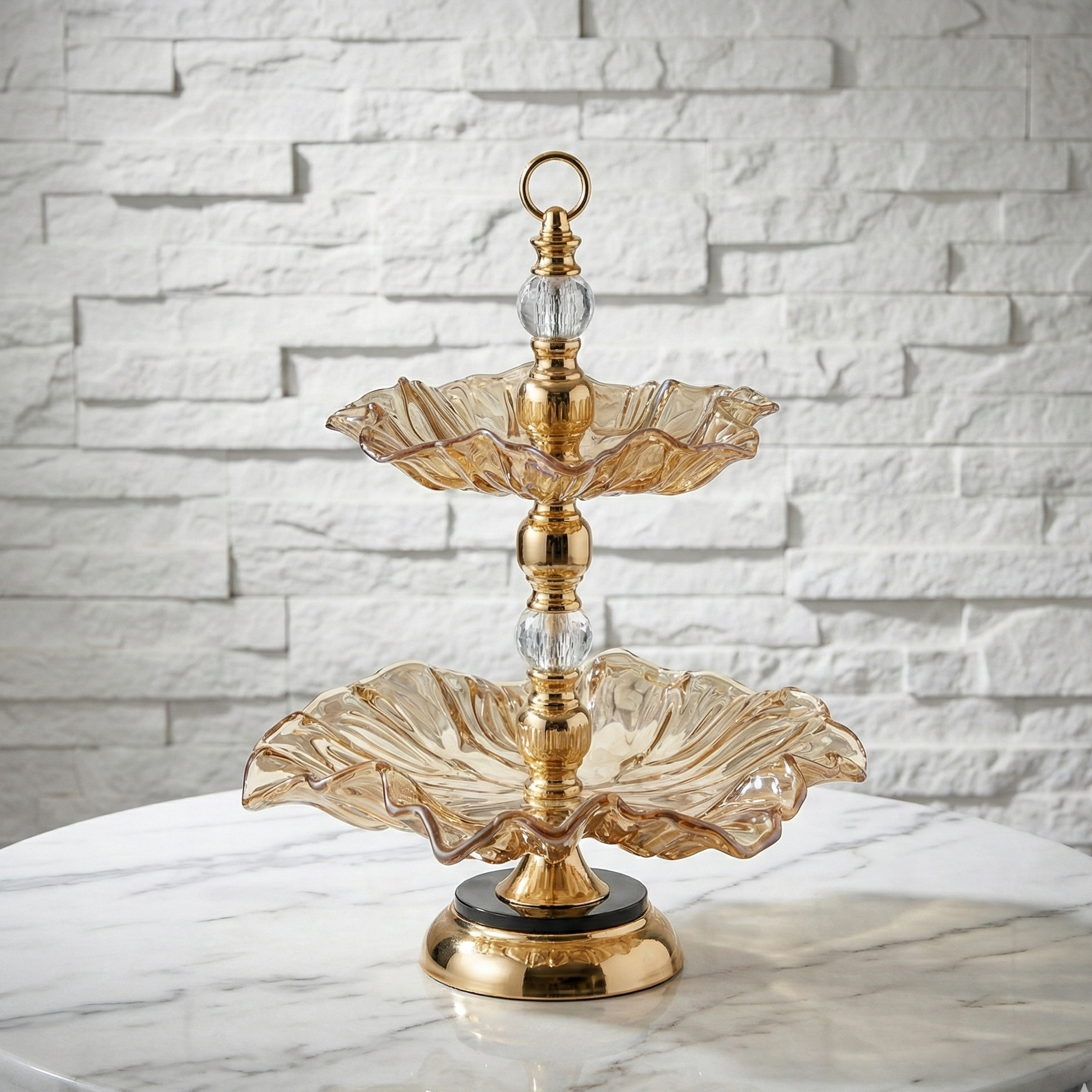 Bol À Fruits en Verre Cristal, Plateau À Fruits Créatif De Style Europée