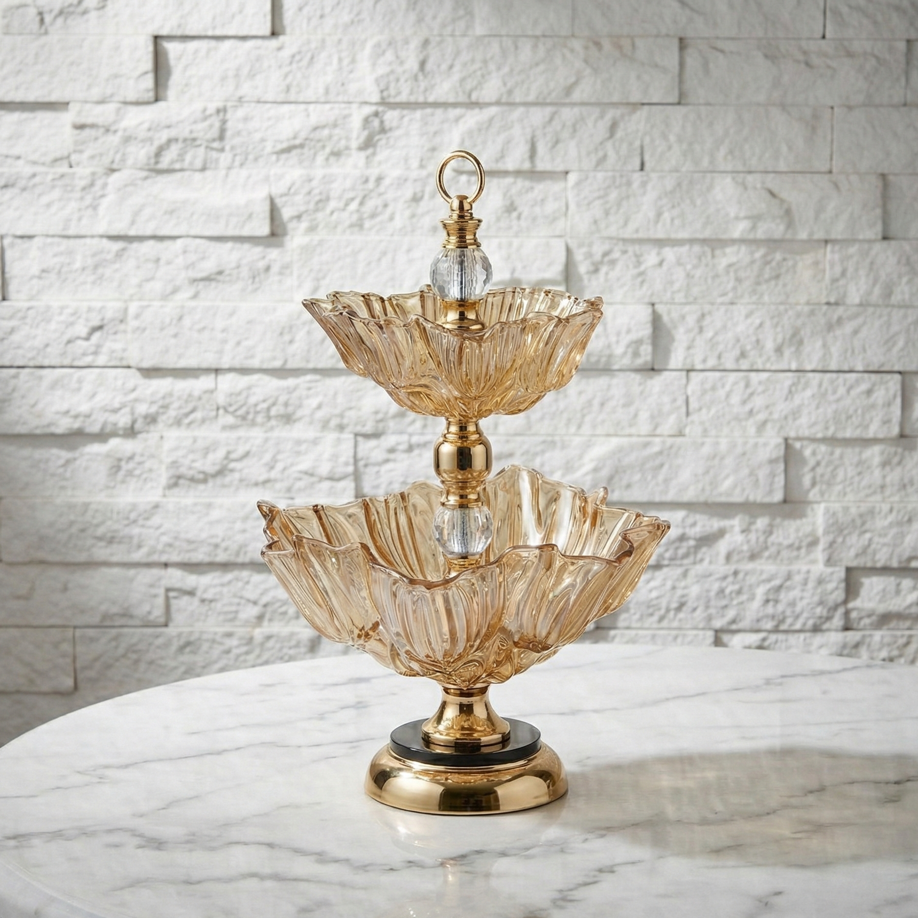 Bol À Fruits en Verre Cristal, Plateau À Fruits Créatif De Style Europée