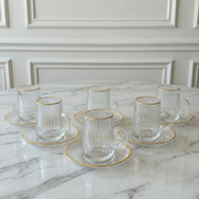 SERVICE À THÉ EN VERRE 12 PIÈCES