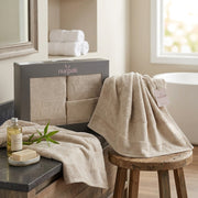 Ensemble Draps de Bain 3 Pièces Coton Premium Nurpak Coffret Luxe