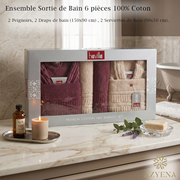Ensemble Sortie de Bain 6 pièces 100% Coton