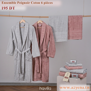 Ensemble Sortie de Bain 6 pièces 100% Coton
