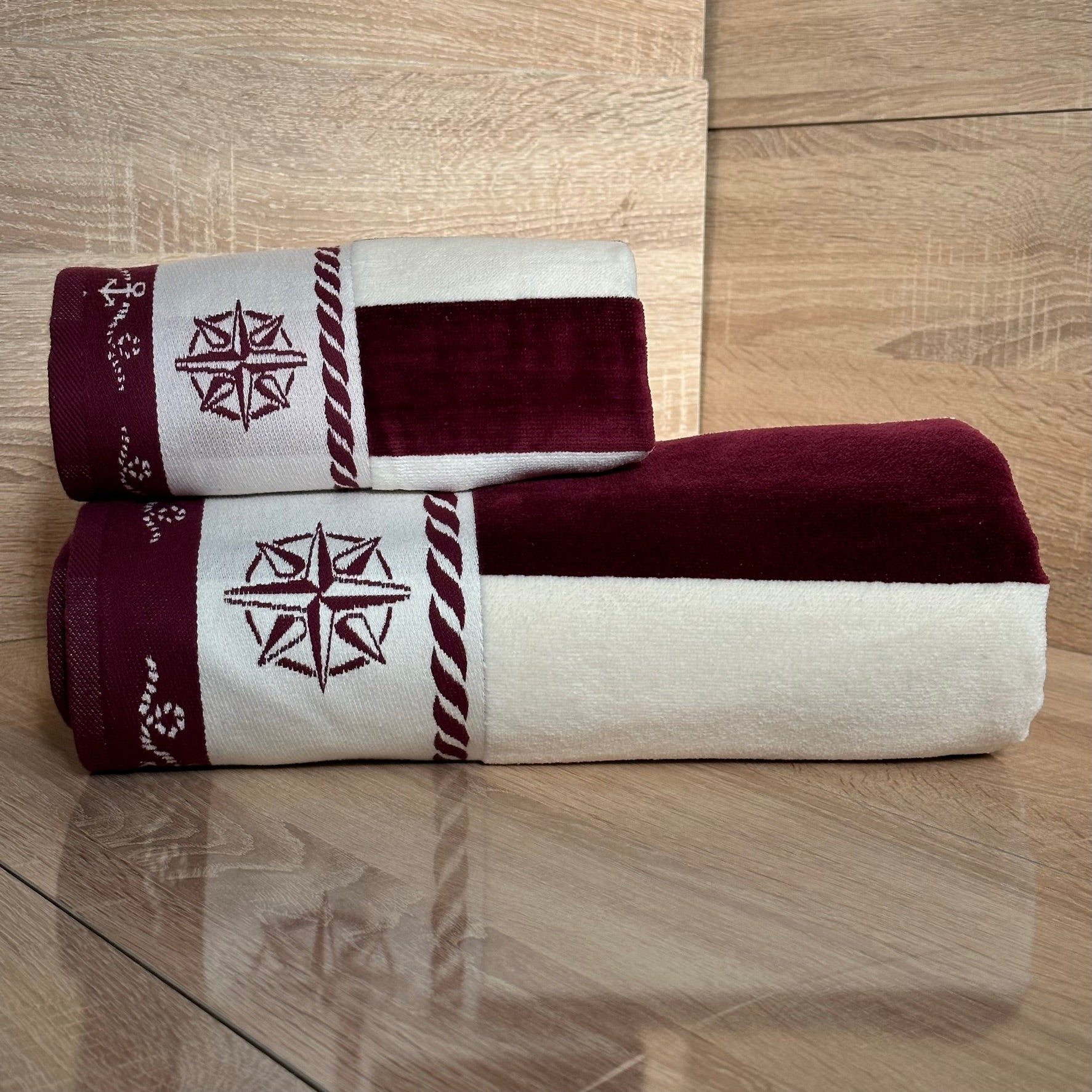 Lot de Deux Draps de Bain en 100% Coton Doux