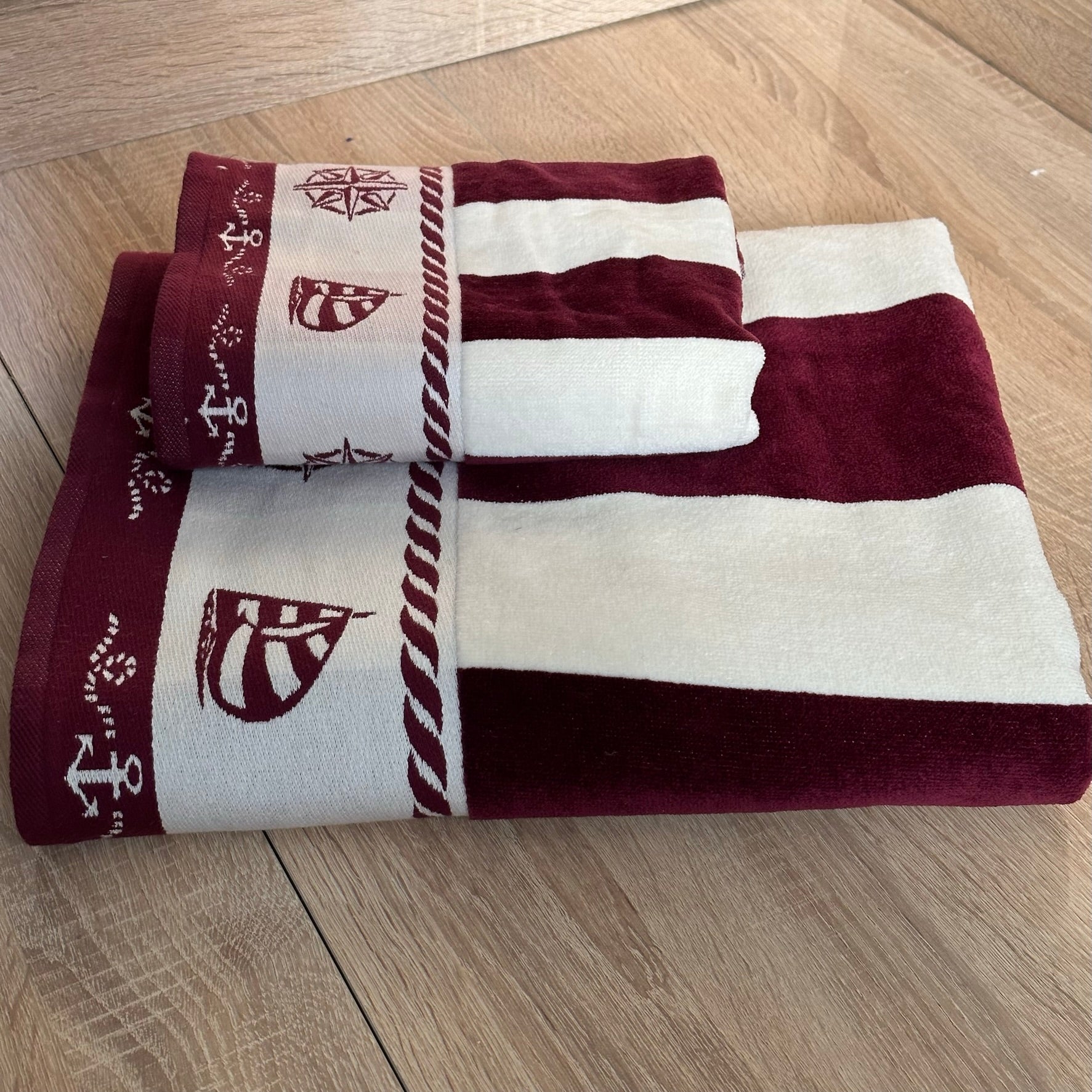 Lot de Deux Draps de Bain en 100% Coton Doux