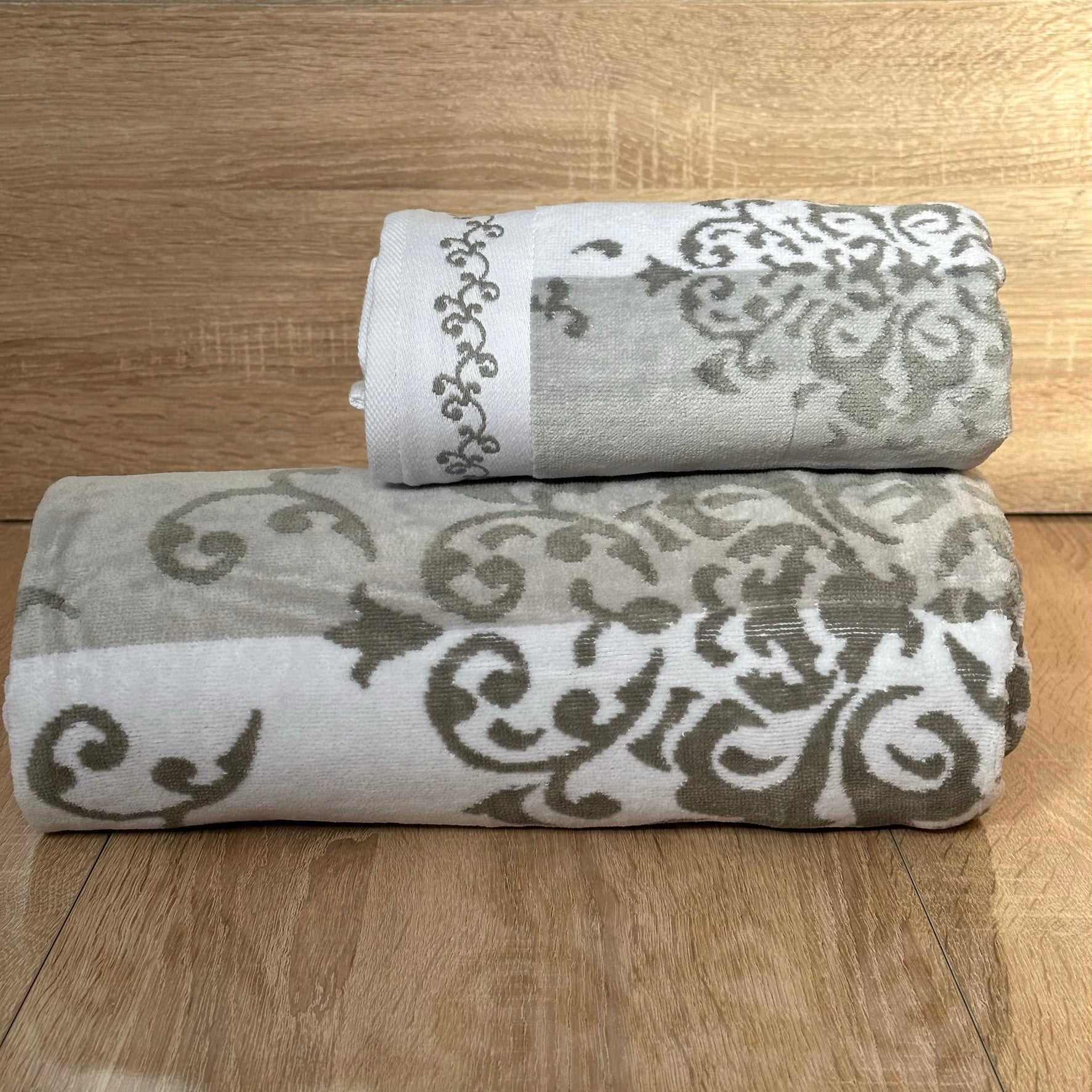 Lot de Deux Draps de Bain en 100% Coton Doux