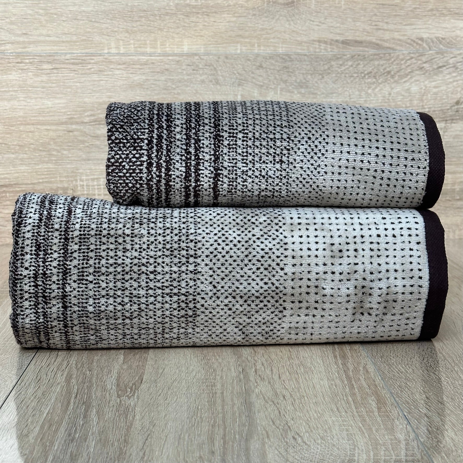 Lot de Deux Draps de Bain en 100% Coton Doux