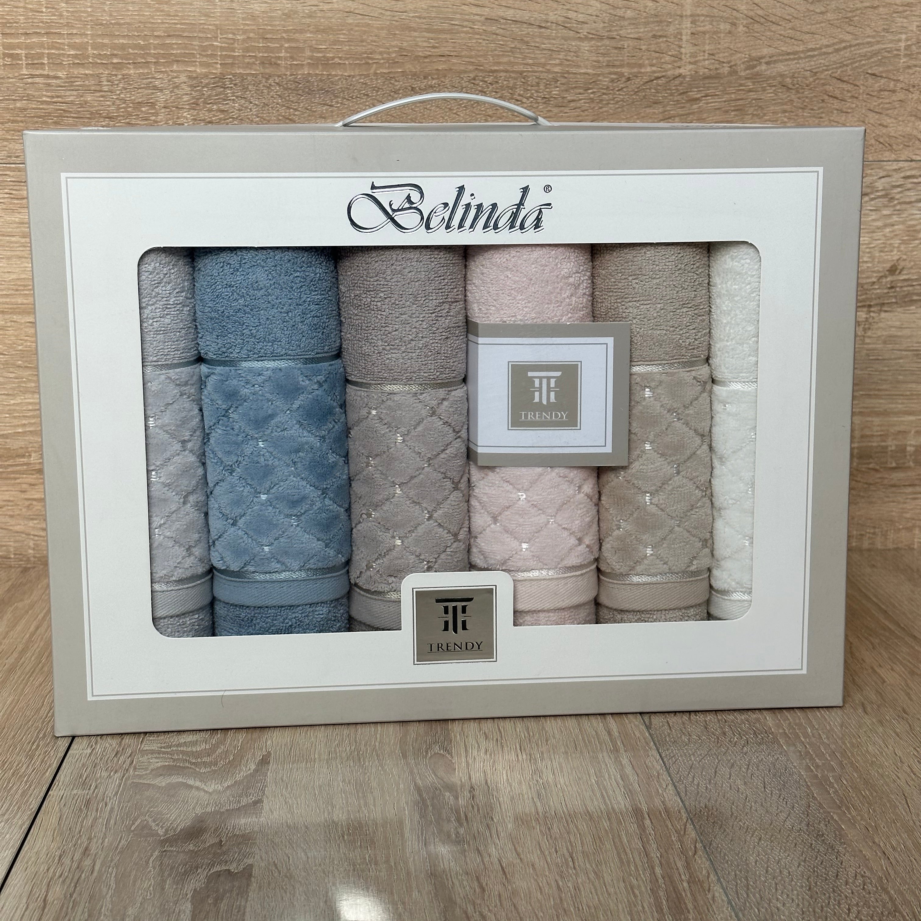 Coffret 6 Serviettes de Bain BELINDA TRENDY – Luxe & Confort