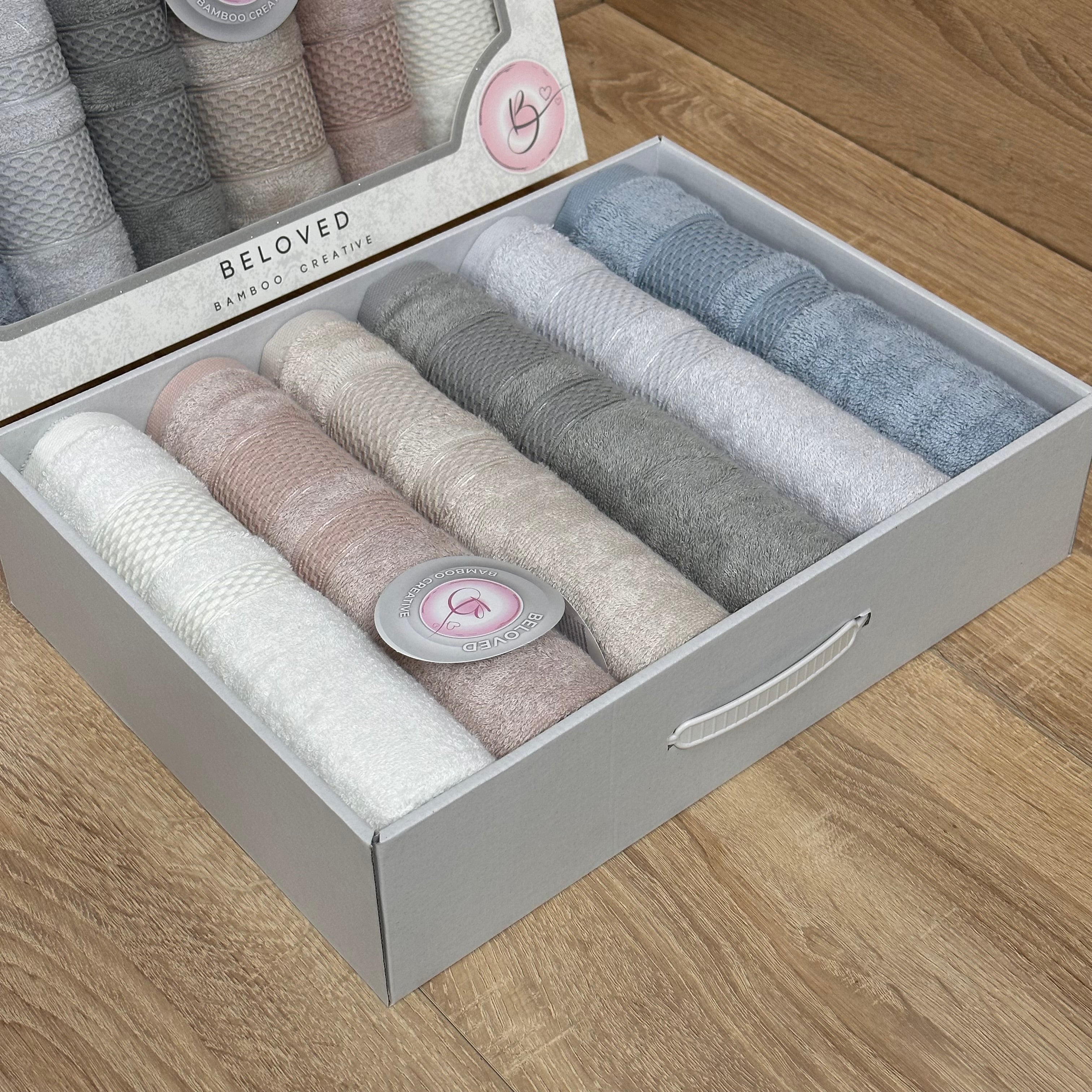 6 Serviettes de Bain Bambou-Coton – Luxe & Confort