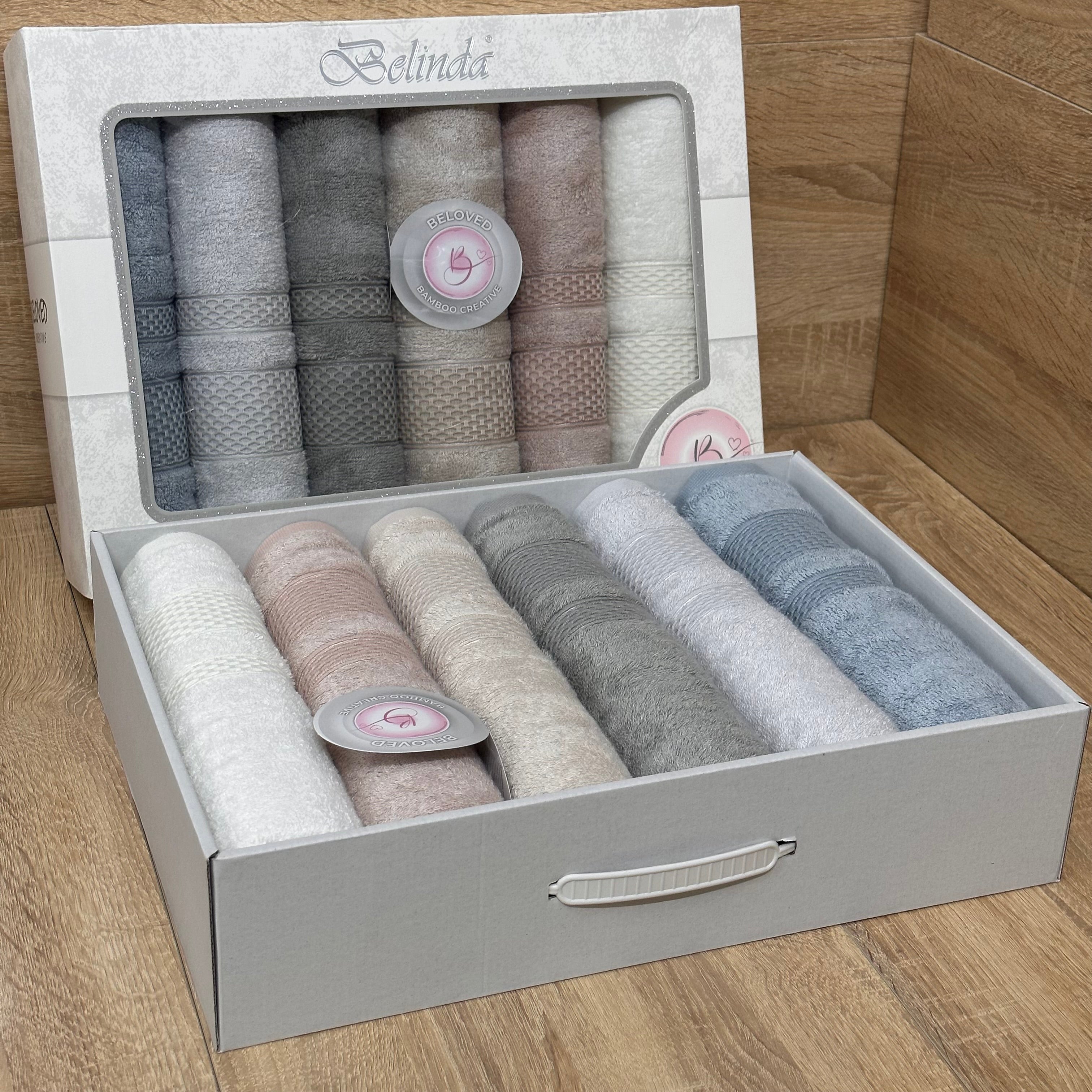6 Serviettes de Bain Bambou-Coton – Luxe & Confort