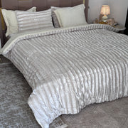 Ensemble Couette Fourrure double face Luxe 5 Pièces King Size 230x250 cm