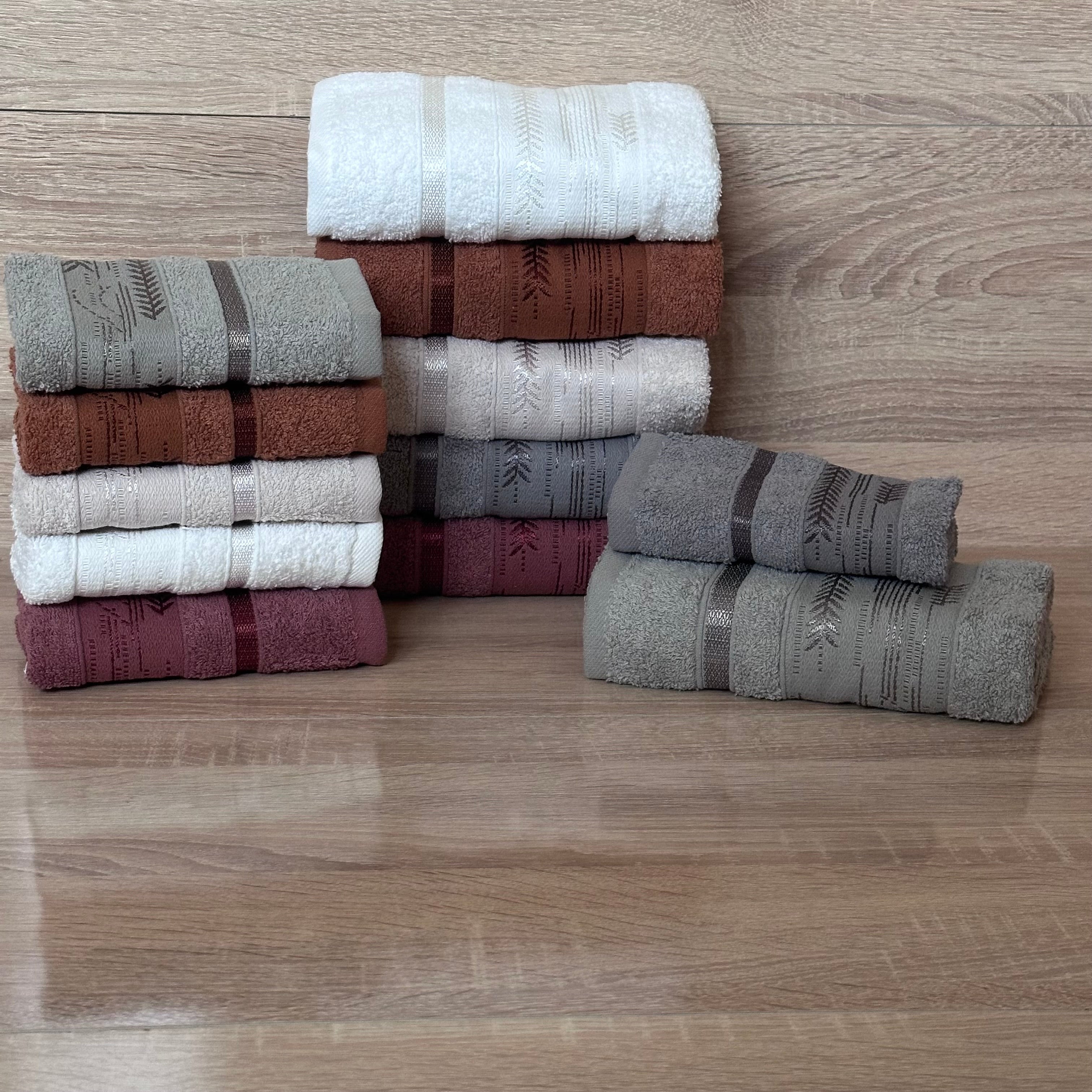 Offre Spéciale 12 Serviettes de Bain Coton 90*50 cm / 50*30 cm
