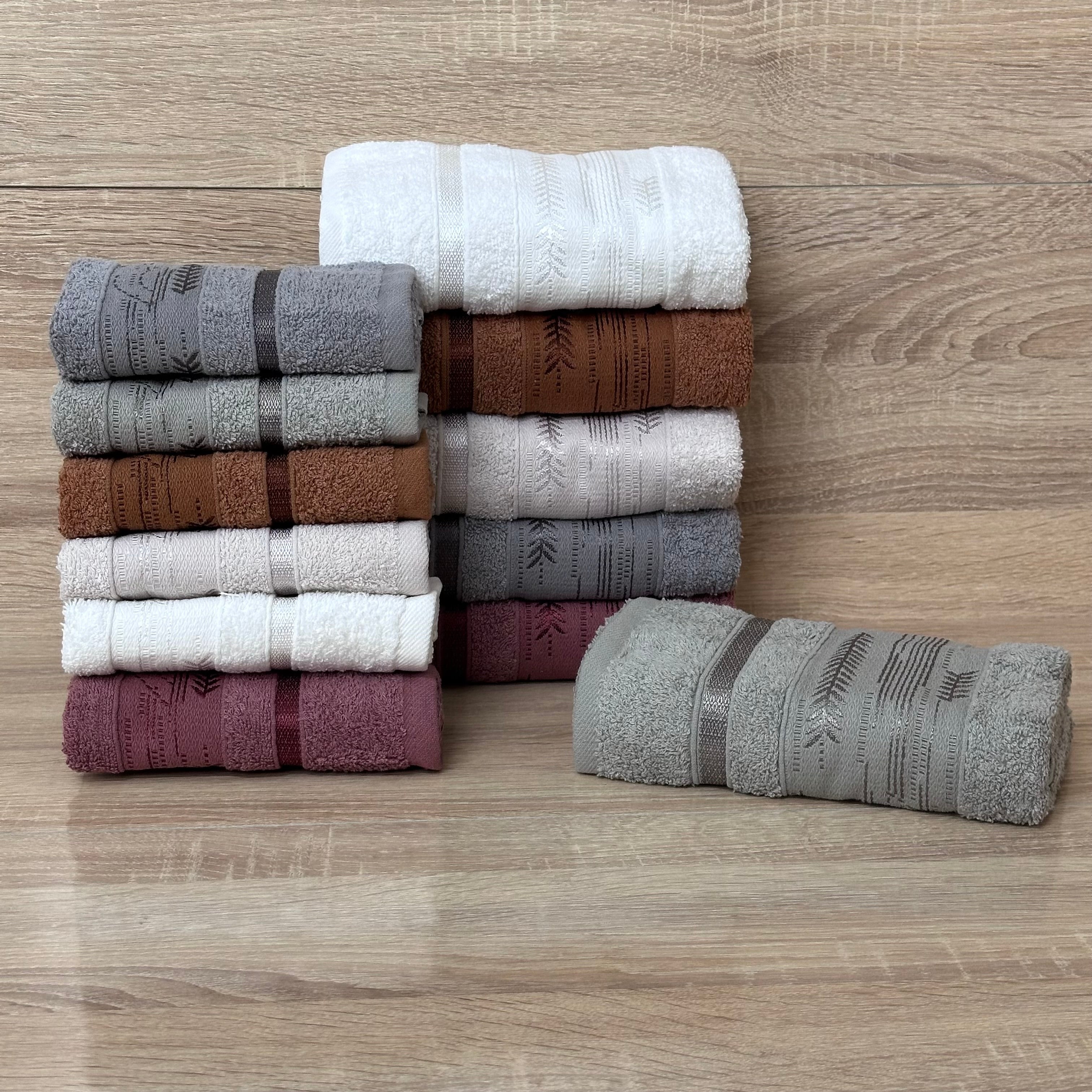 Offre Spéciale 12 Serviettes de Bain Coton 90*50 cm / 50*30 cm