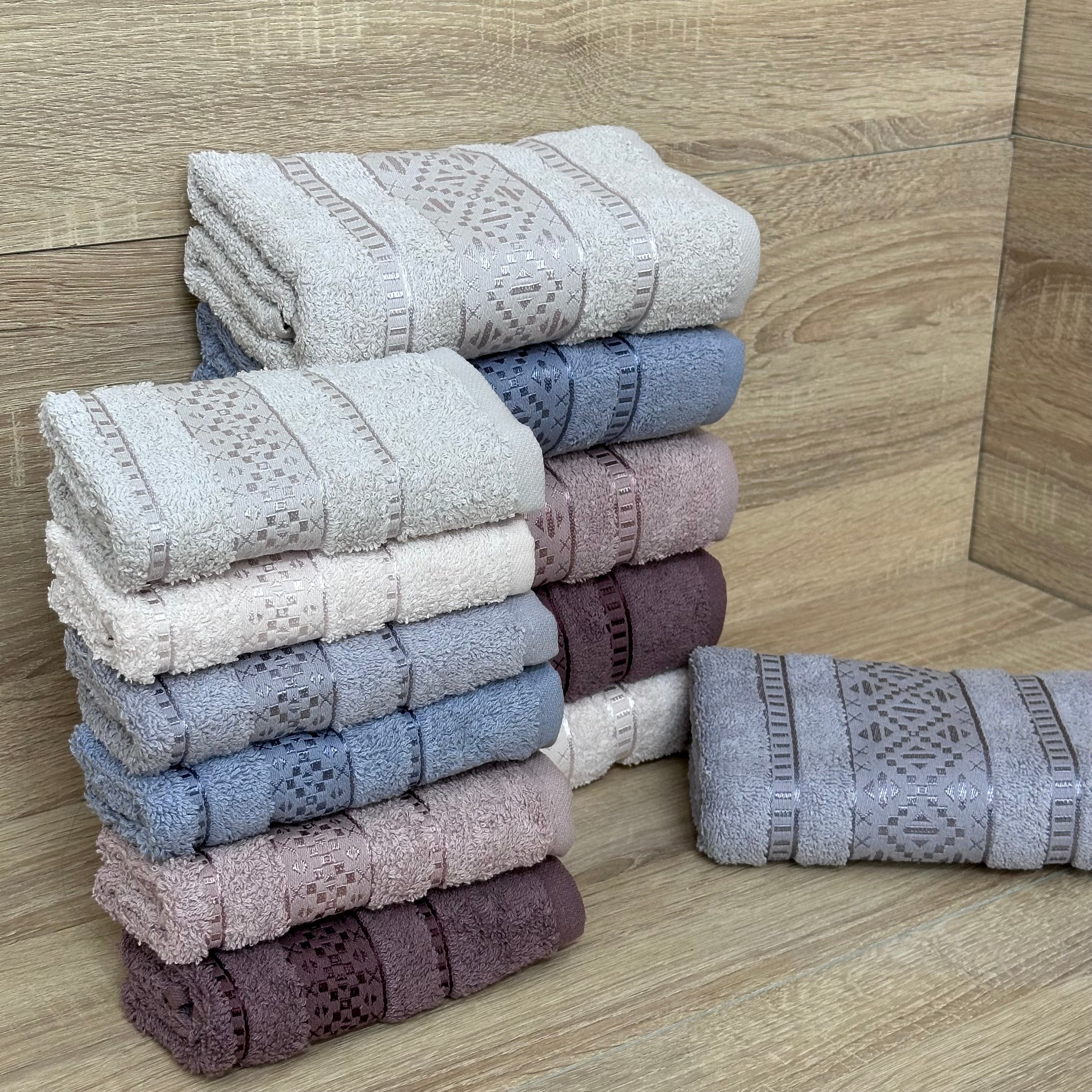 Offre Spéciale 12 Serviettes de Bain Coton 90*50 cm / 50*30 cm