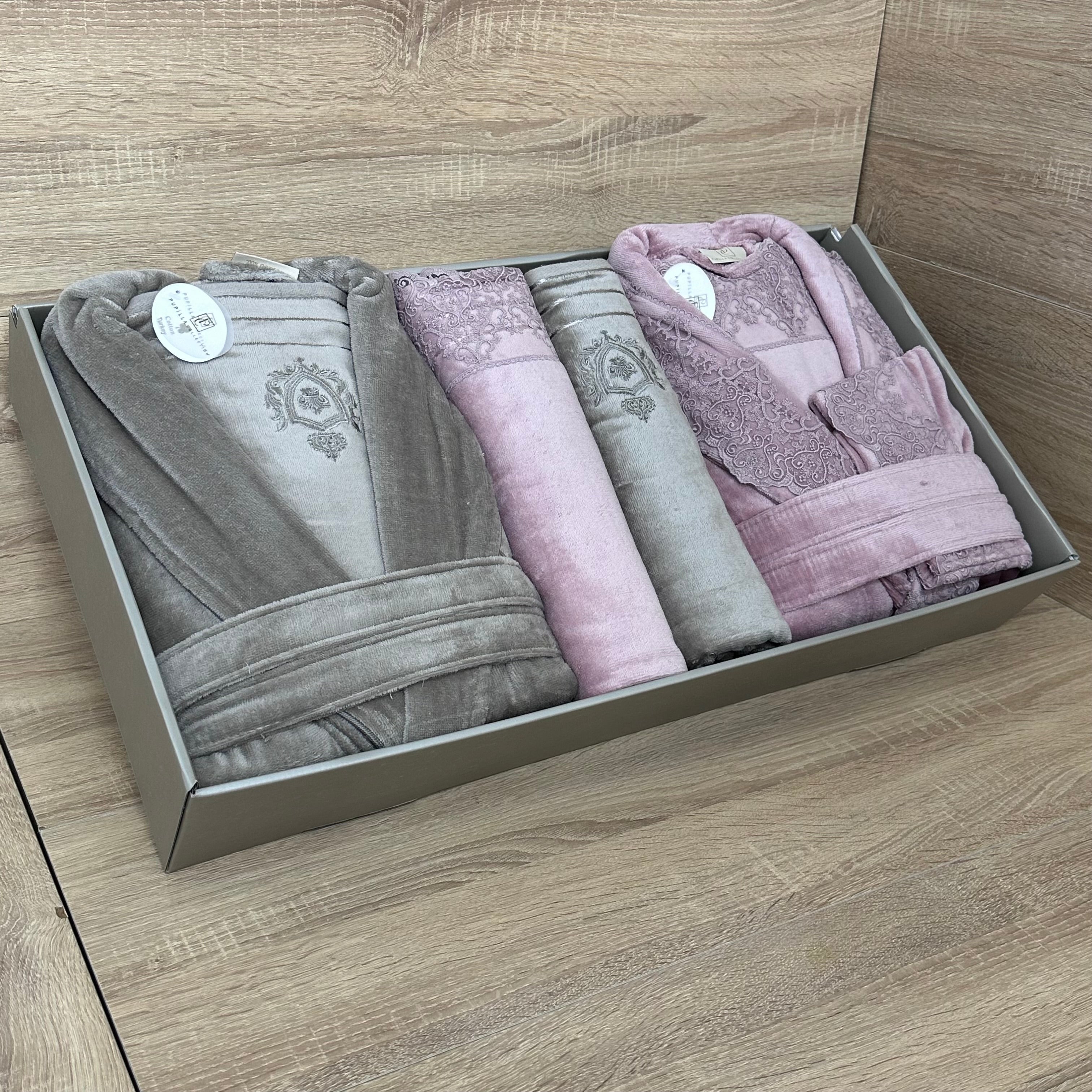 Cofret Sortie de Bain  Elle&Lui Haut Qualité de Coton de la marque Pupilla Collection
