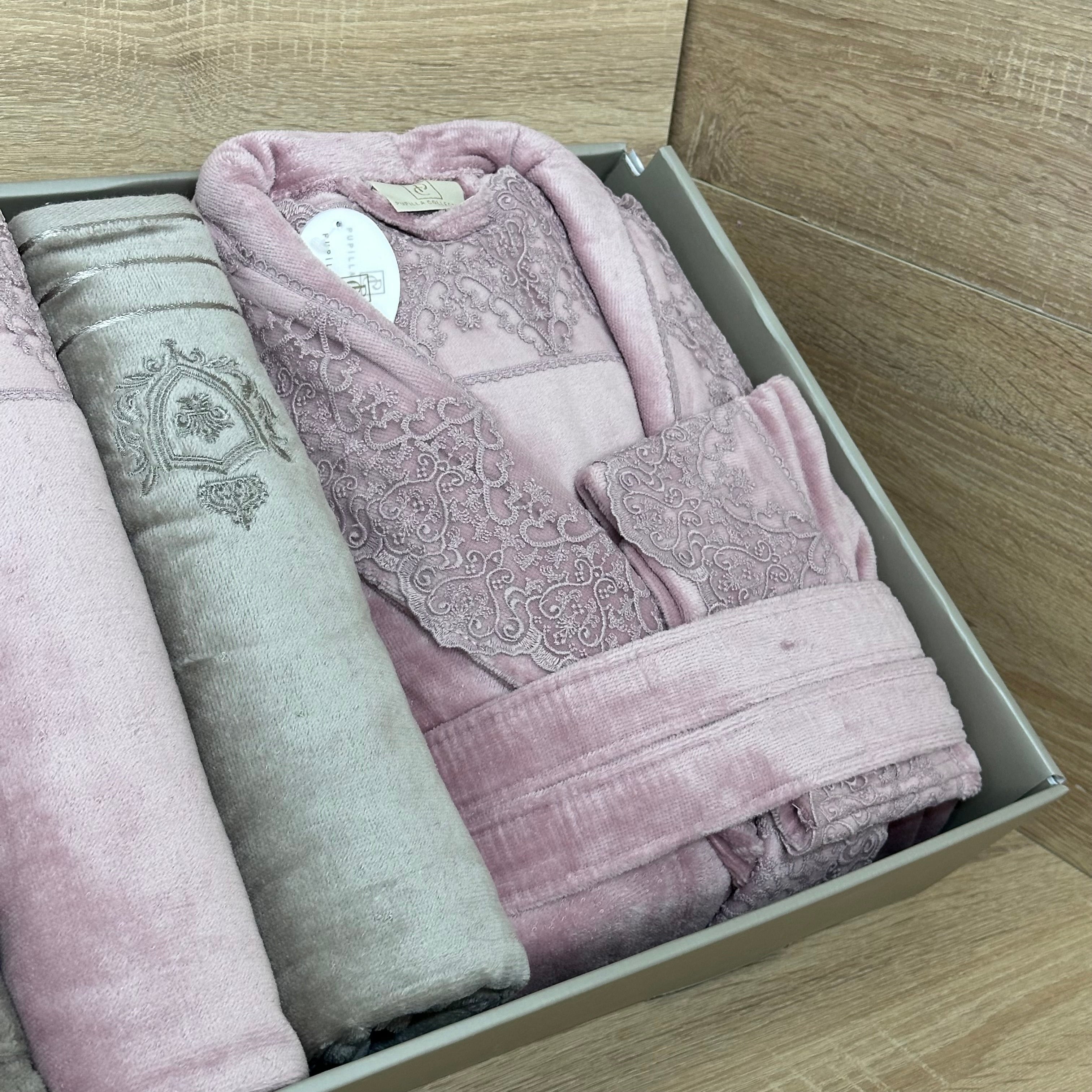 Cofret Sortie de Bain  Elle&Lui Haut Qualité de Coton de la marque Pupilla Collection