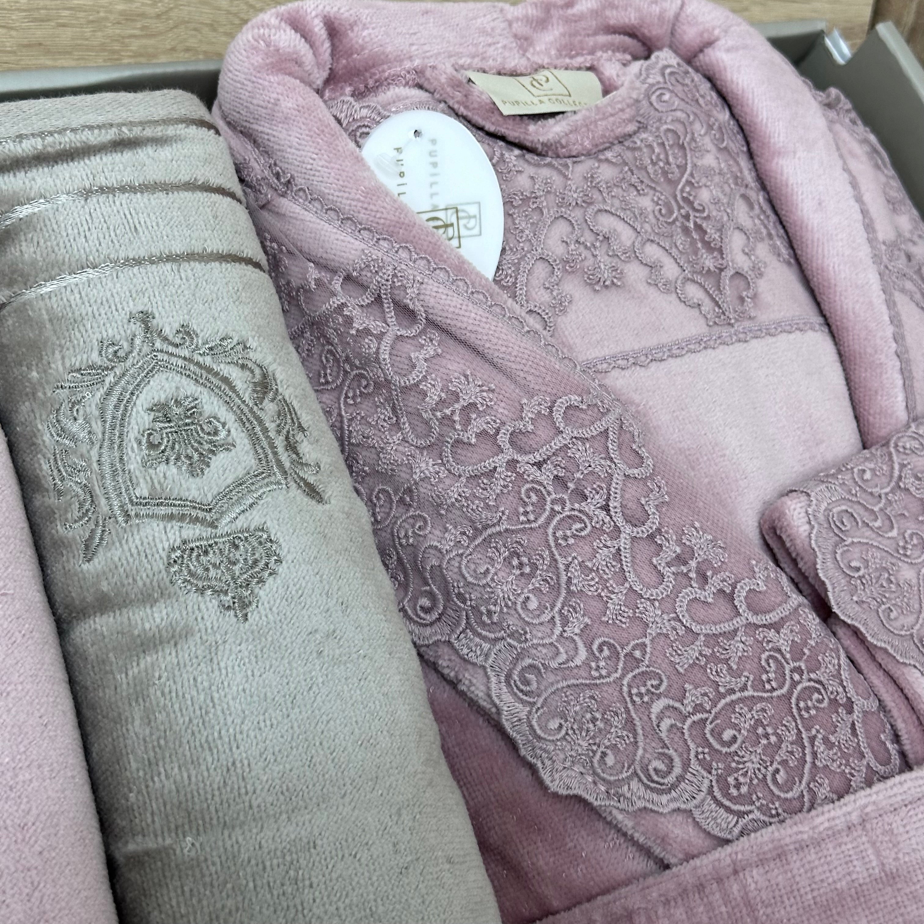 Cofret Sortie de Bain  Elle&Lui Haut Qualité de Coton de la marque Pupilla Collection