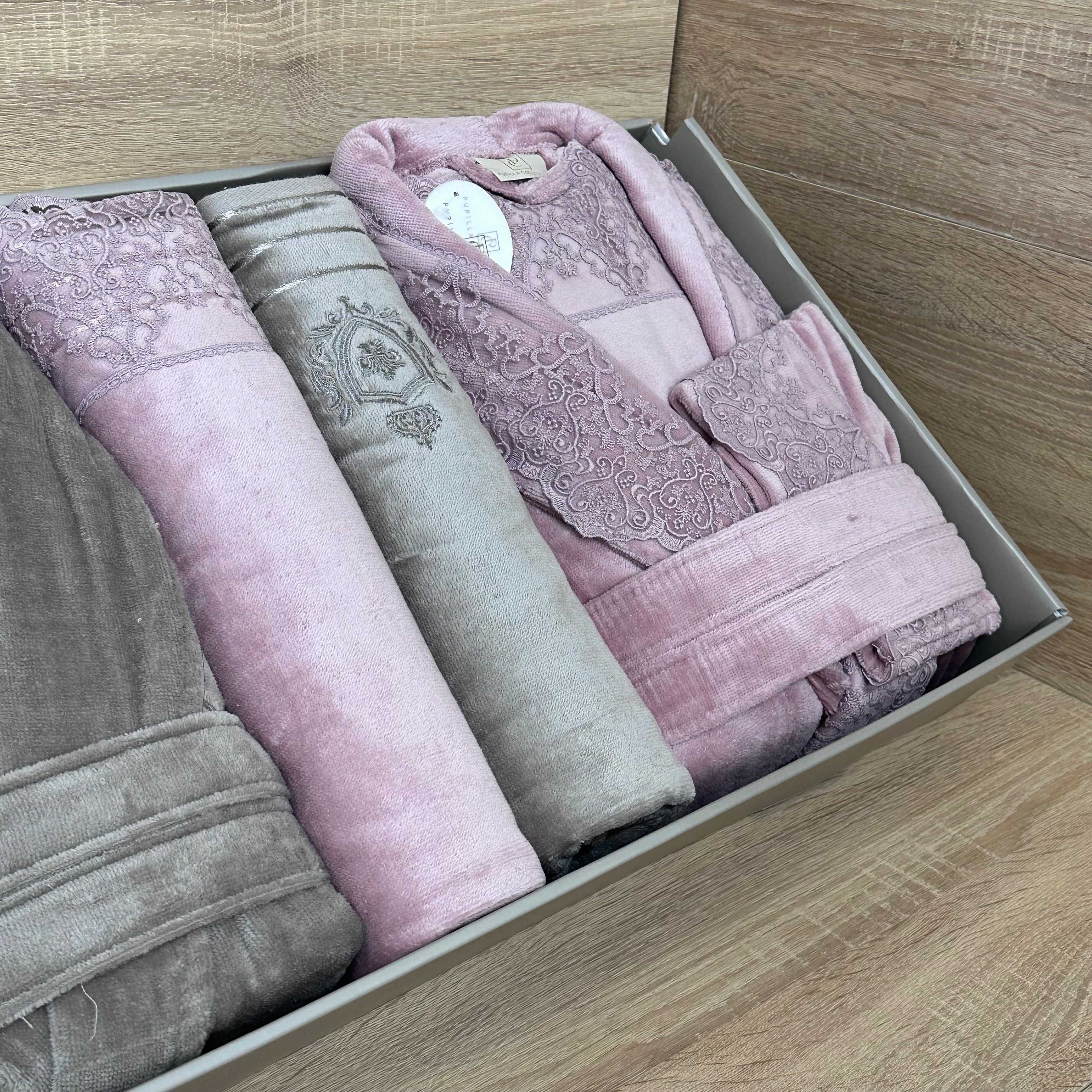 Cofret Sortie de Bain  Elle&Lui Haut Qualité de Coton de la marque Pupilla Collection