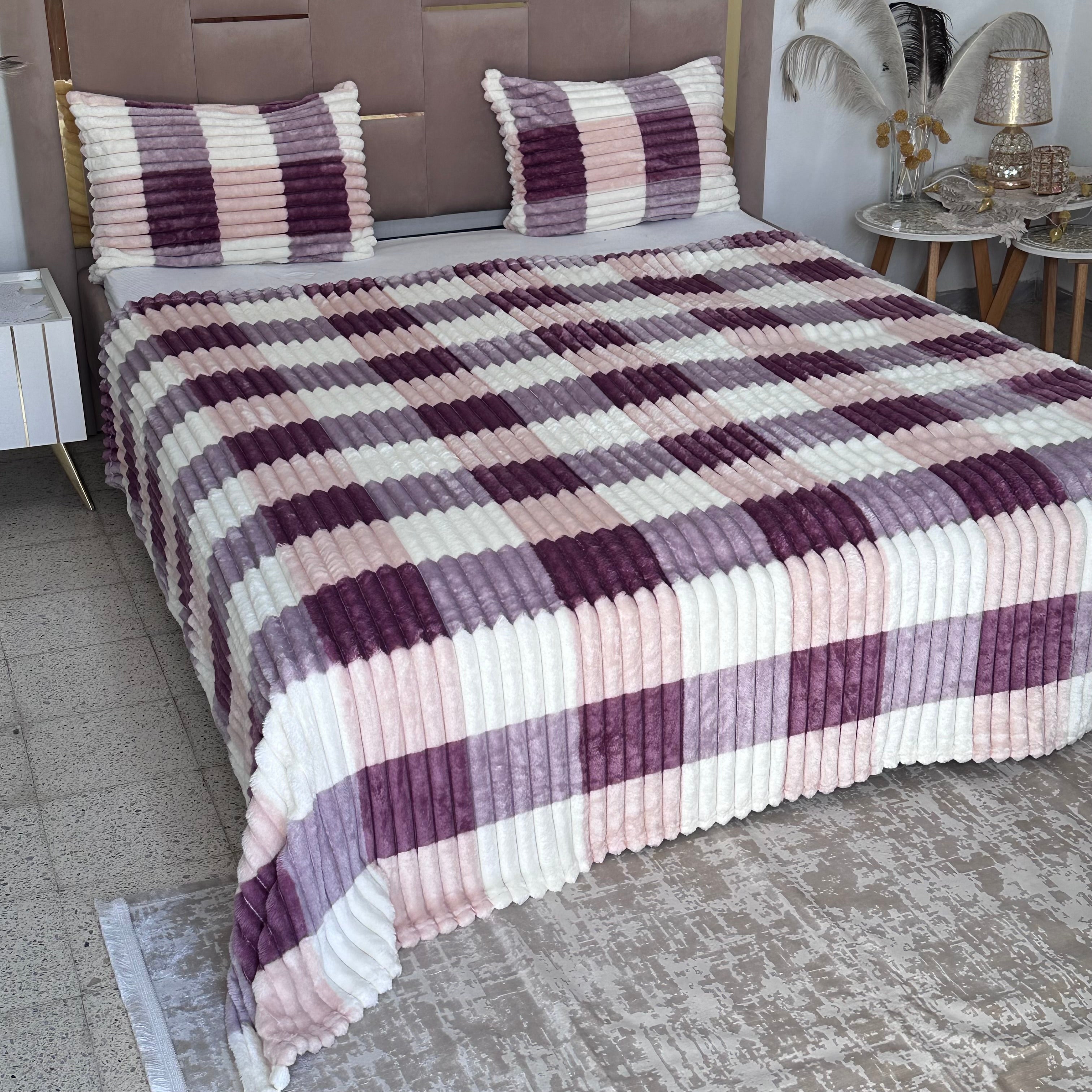 Ensemble Plaids en Polaire Luxueuse 3 Pièces :Nouvelle Collection