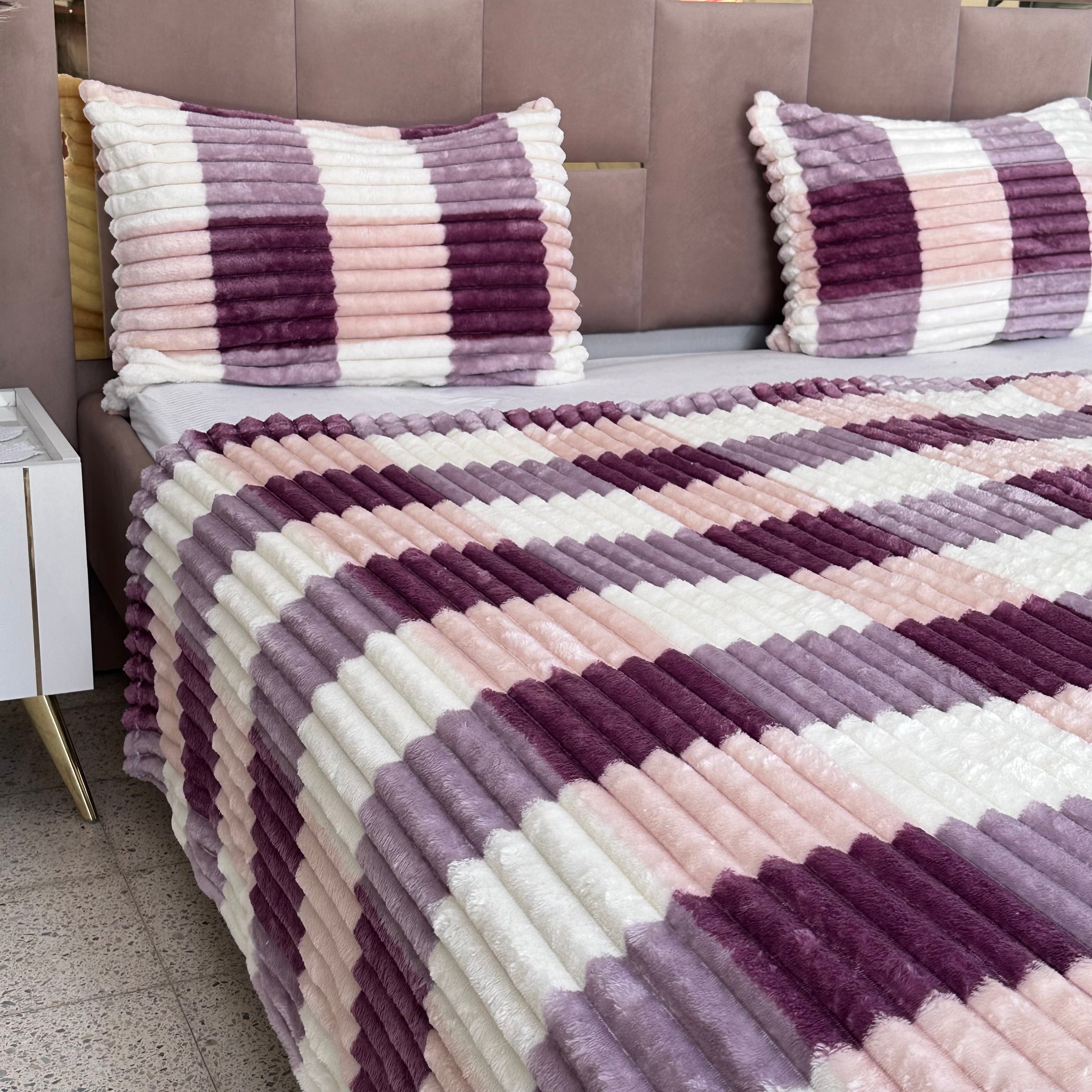 Ensemble Plaids en Polaire Luxueuse 3 Pièces :Nouvelle Collection