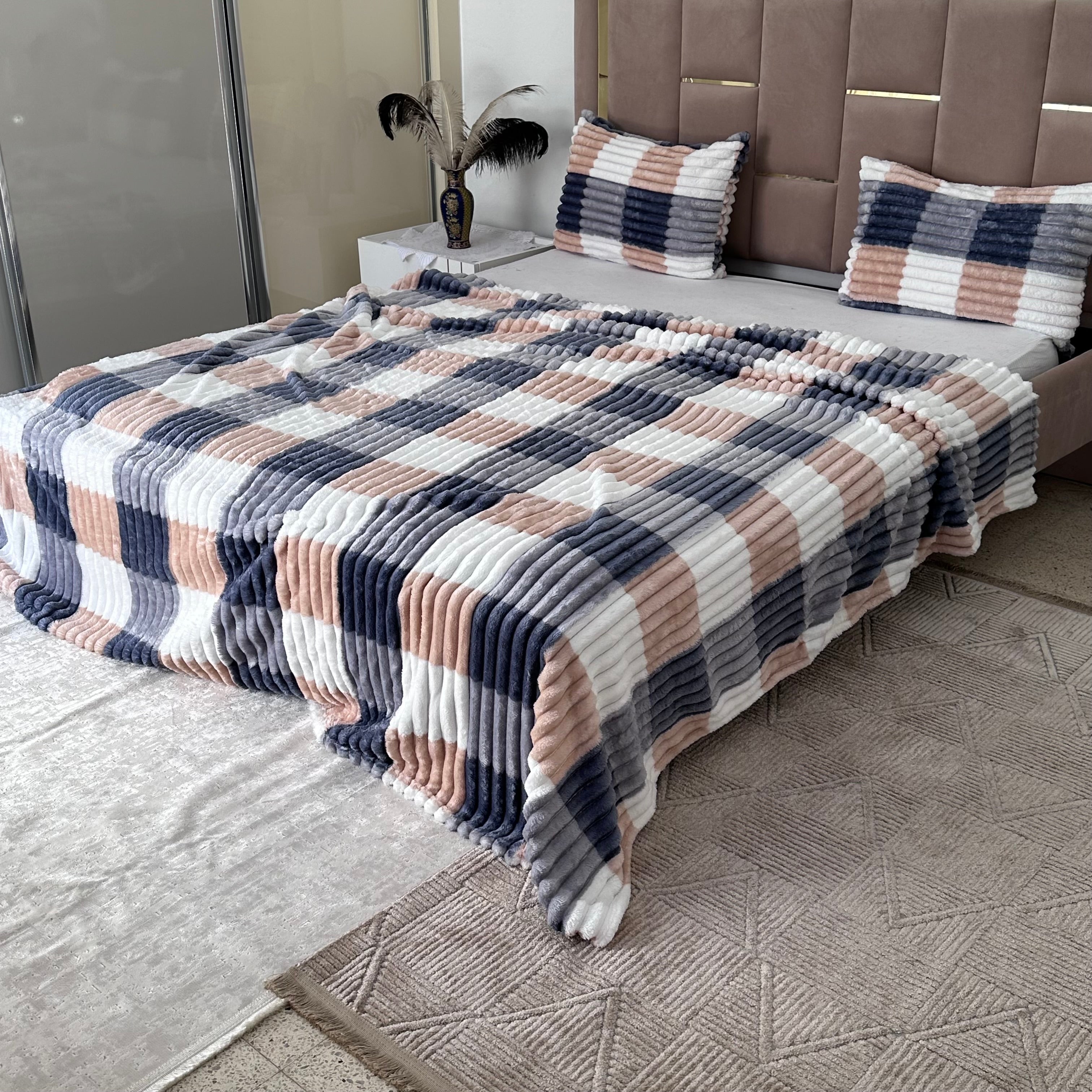 Ensemble Plaids en Polaire Luxueuse 3 Pièces :Nouvelle Collection