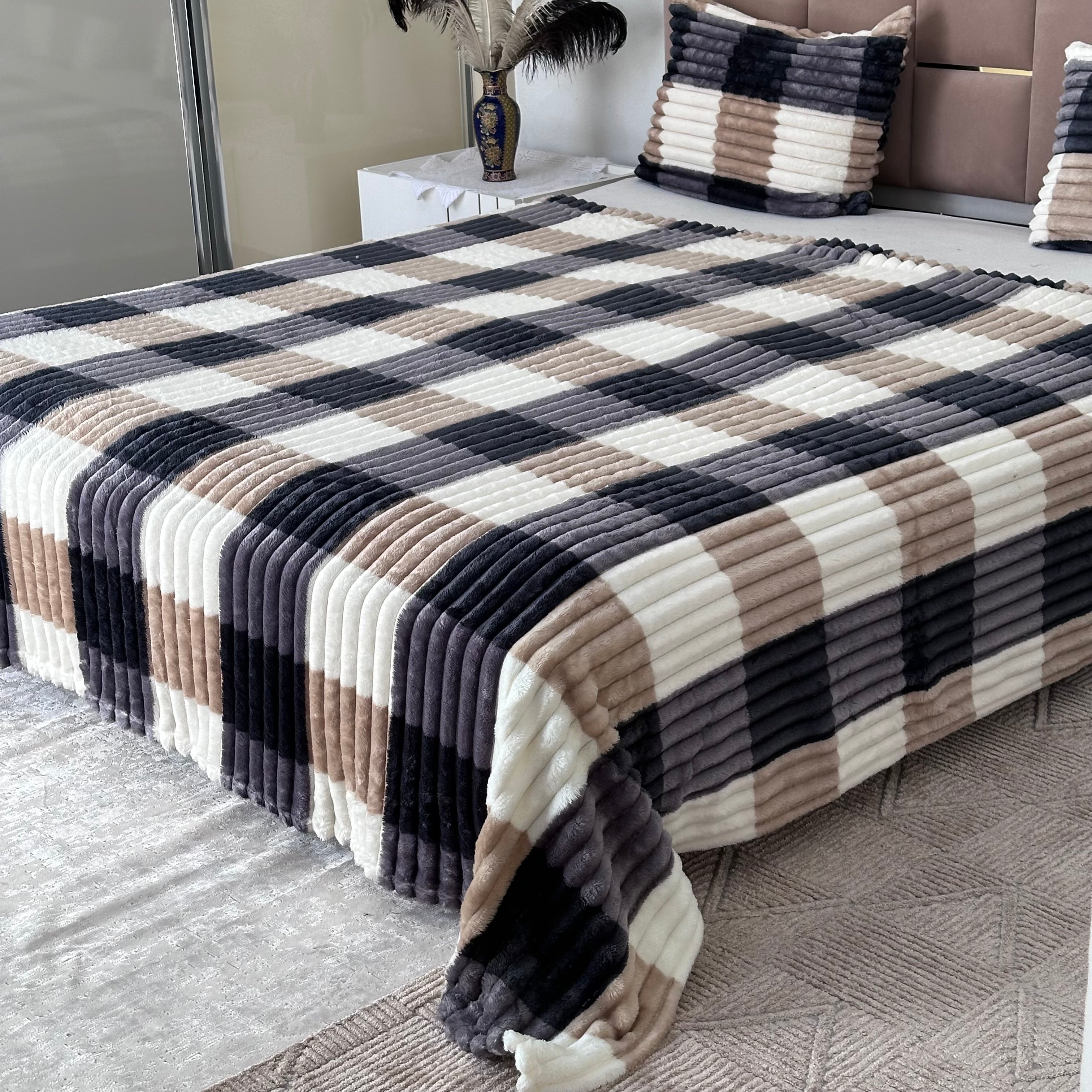 Ensemble Plaids en Polaire Luxueuse 3 Pièces :Nouvelle Collection