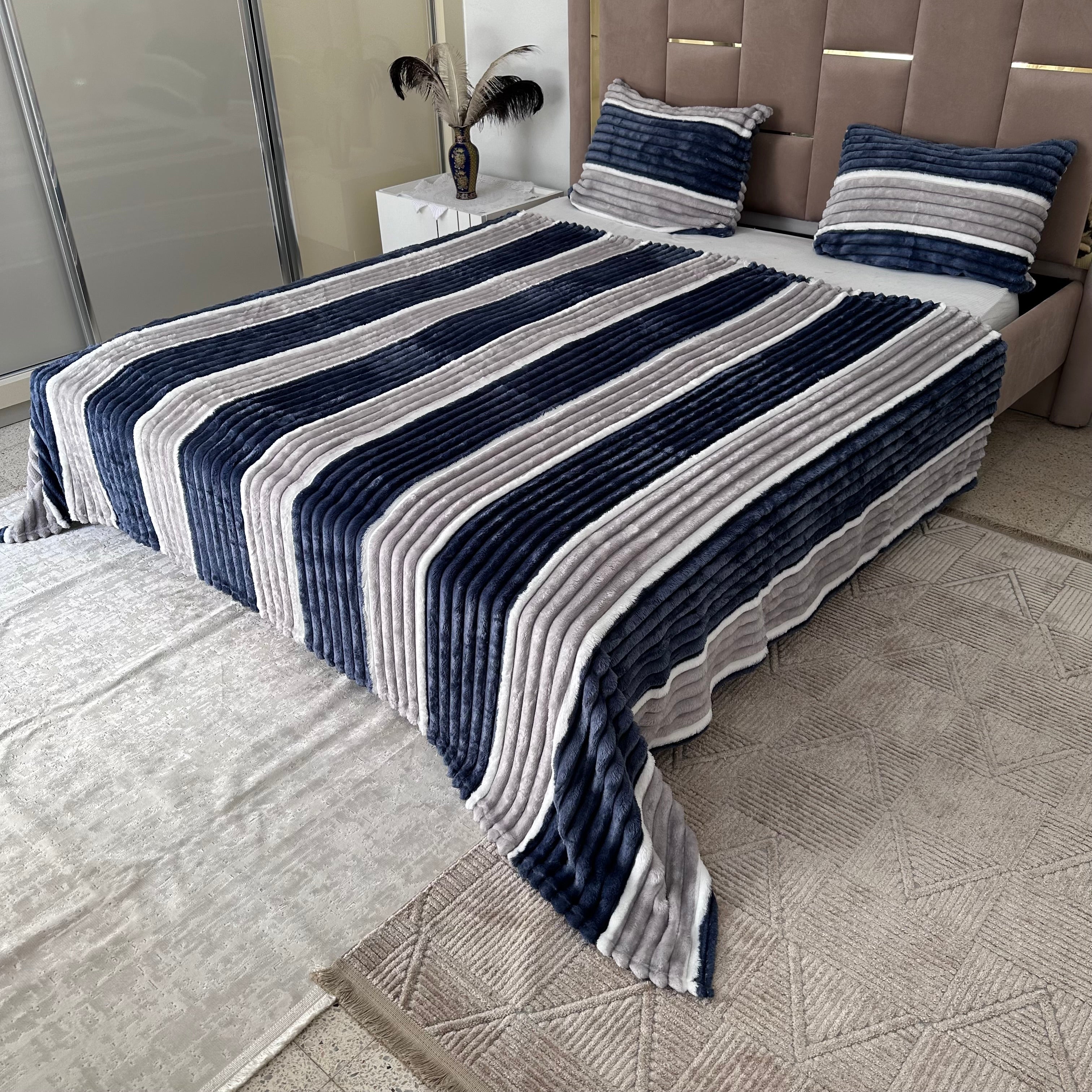 Ensemble Plaids en Polaire Luxueuse 3 Pièces :Nouvelle Collection