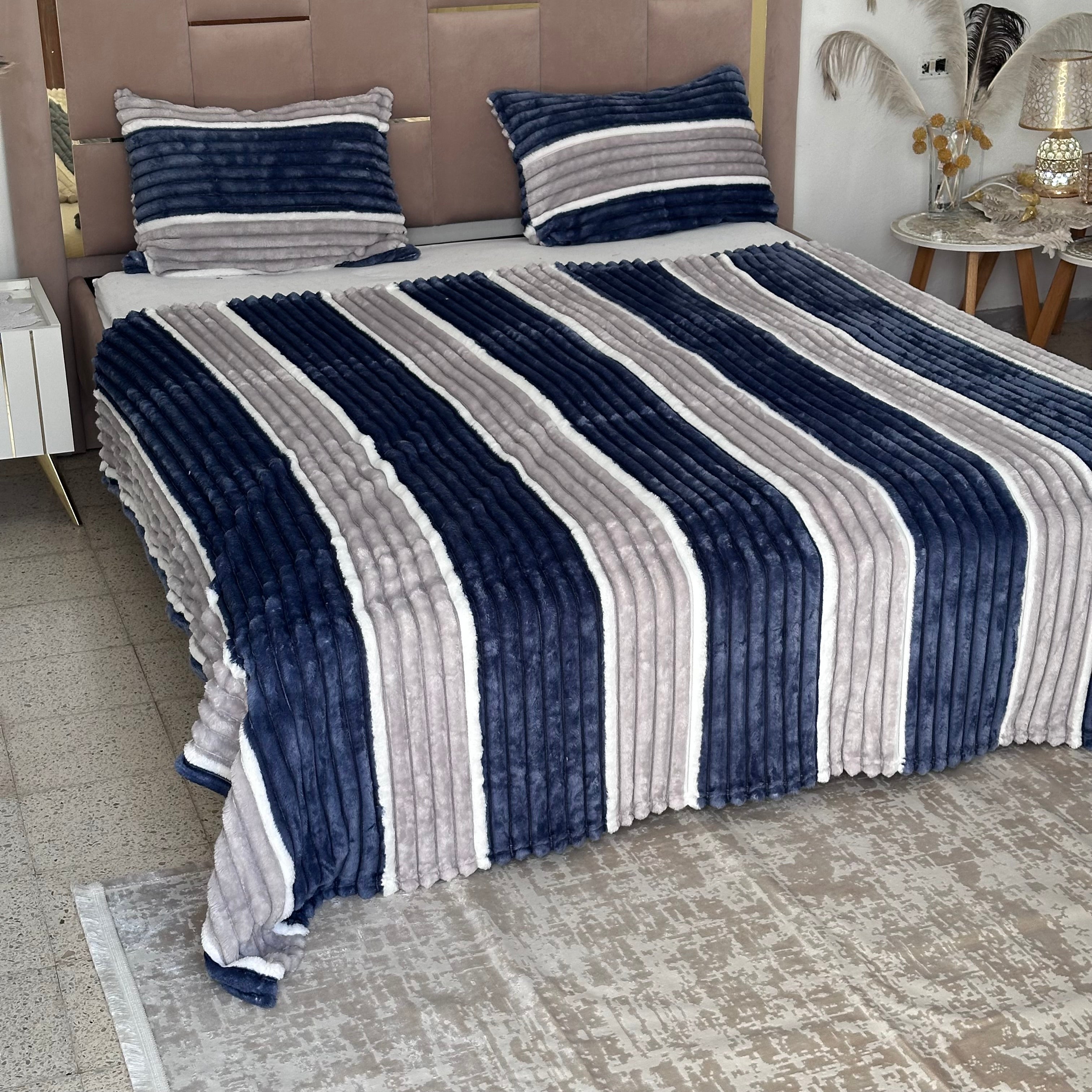 Ensemble Plaids en Polaire Luxueuse 3 Pièces :Nouvelle Collection