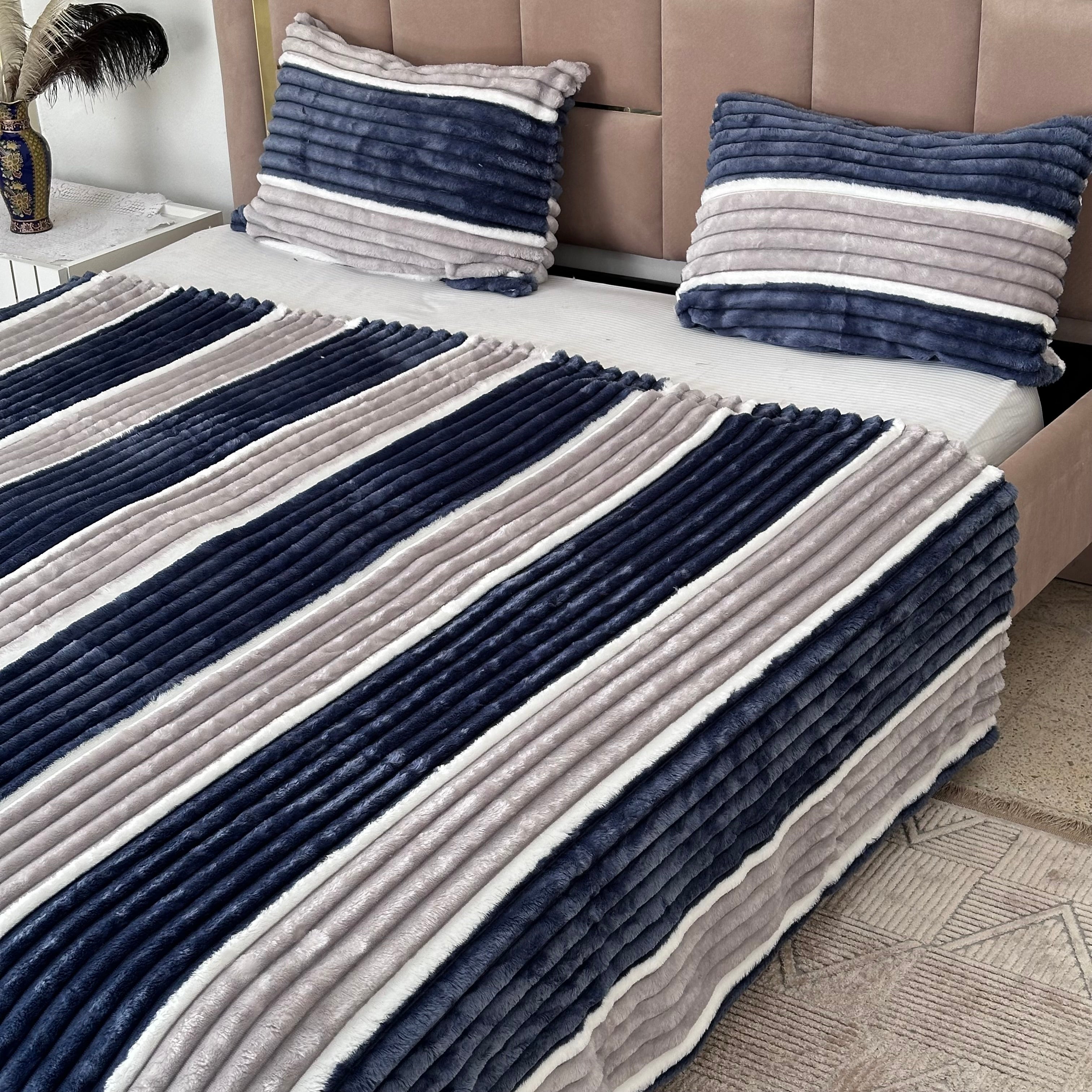 Ensemble Plaids en Polaire Luxueuse 3 Pièces :Nouvelle Collection